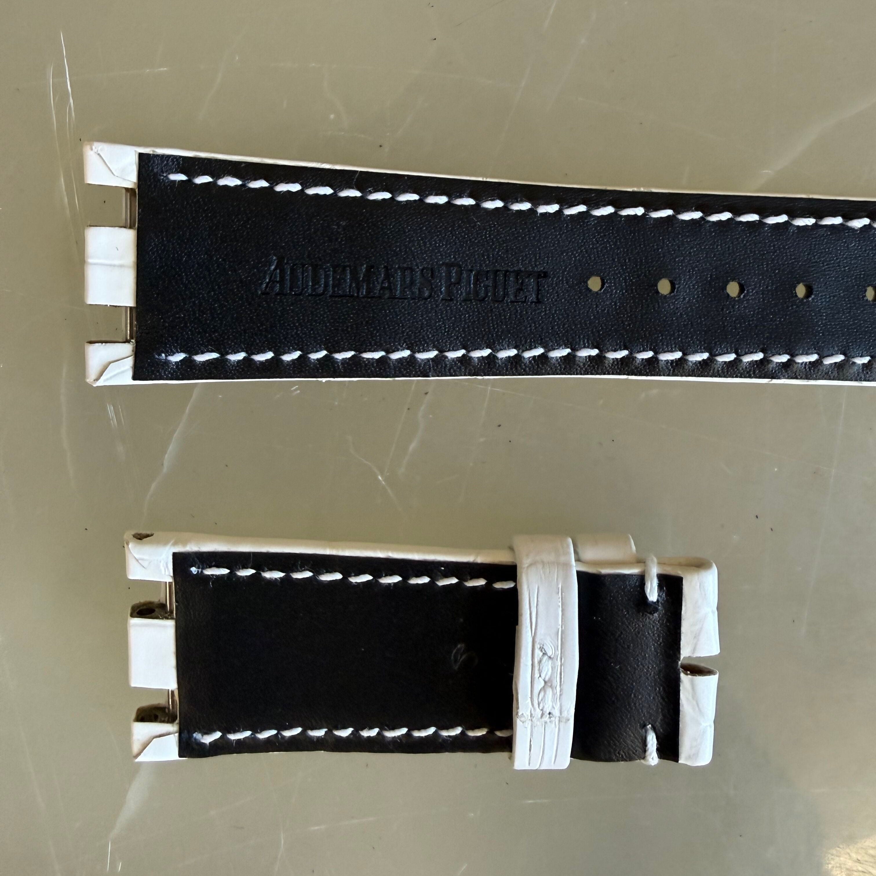 Authentic Audemars Piguet Royal Oak White Alligator Watch Band Strap 21mm