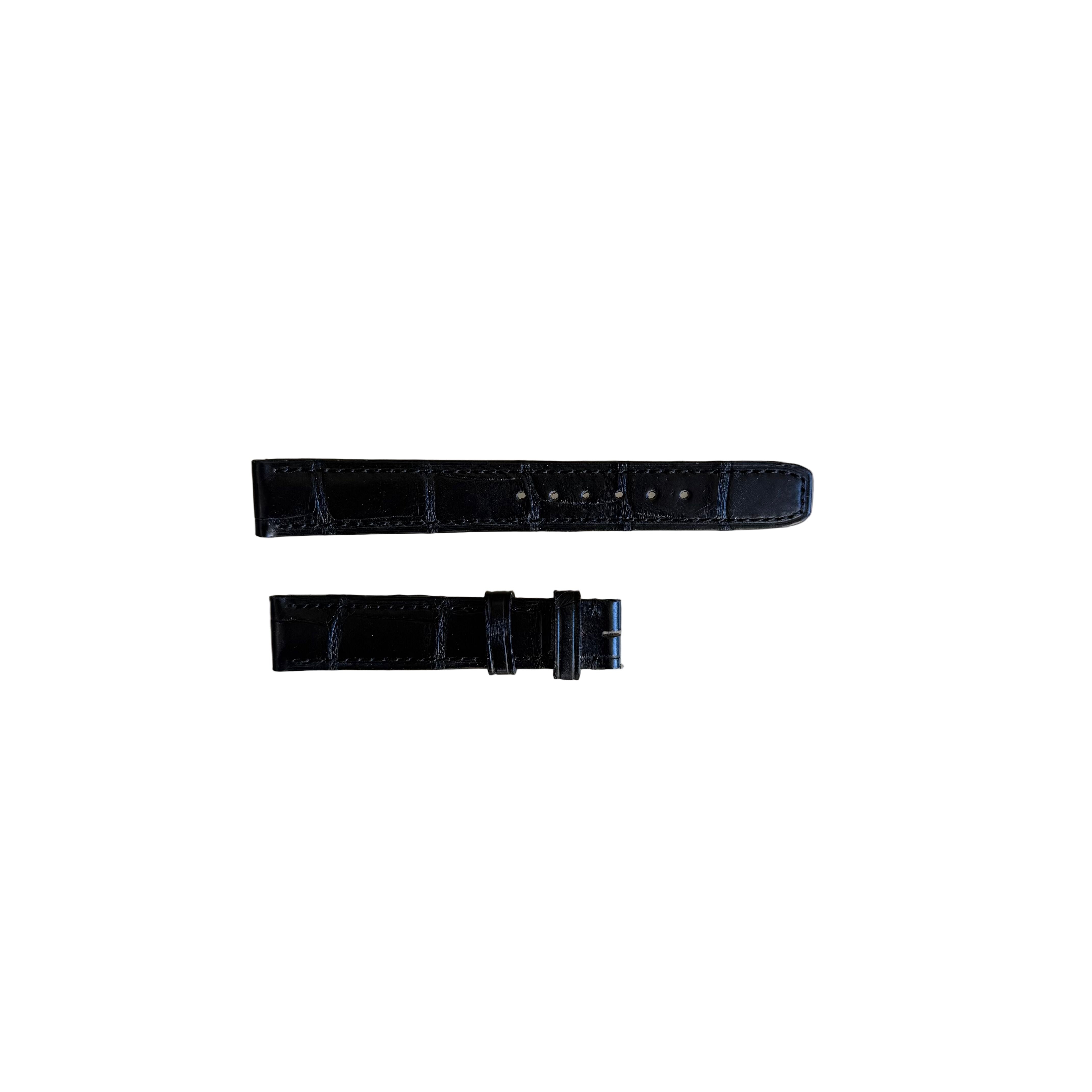 Authentic Baume & Mercier Black Alligator Watch Strap Band 15mm