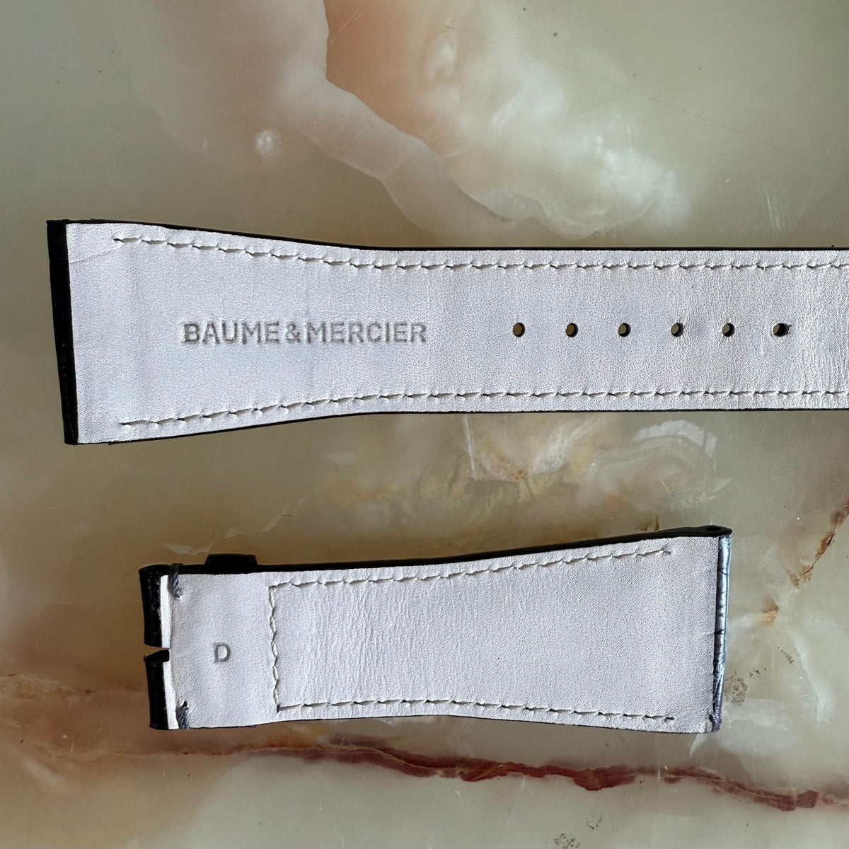 Authentic Baume & Mercier Black Alligator Watch Strap Band 29mm