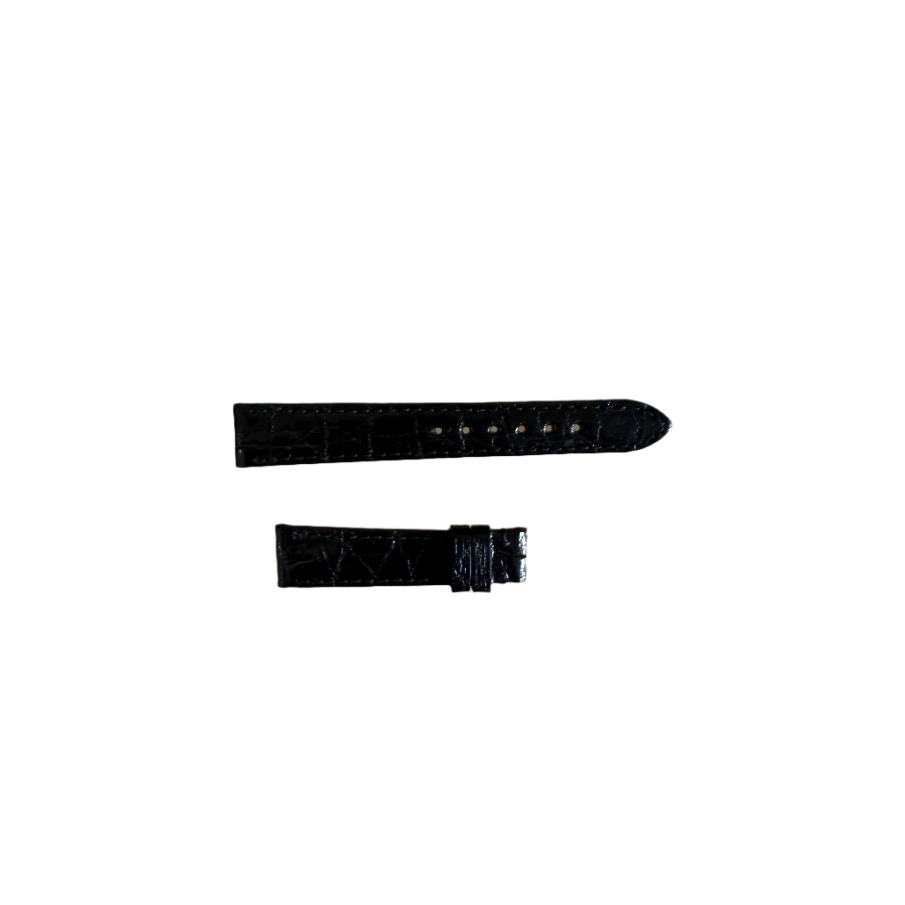 Authentic Baume & Mercier Black Crocodile Watch Strap Band 14mm