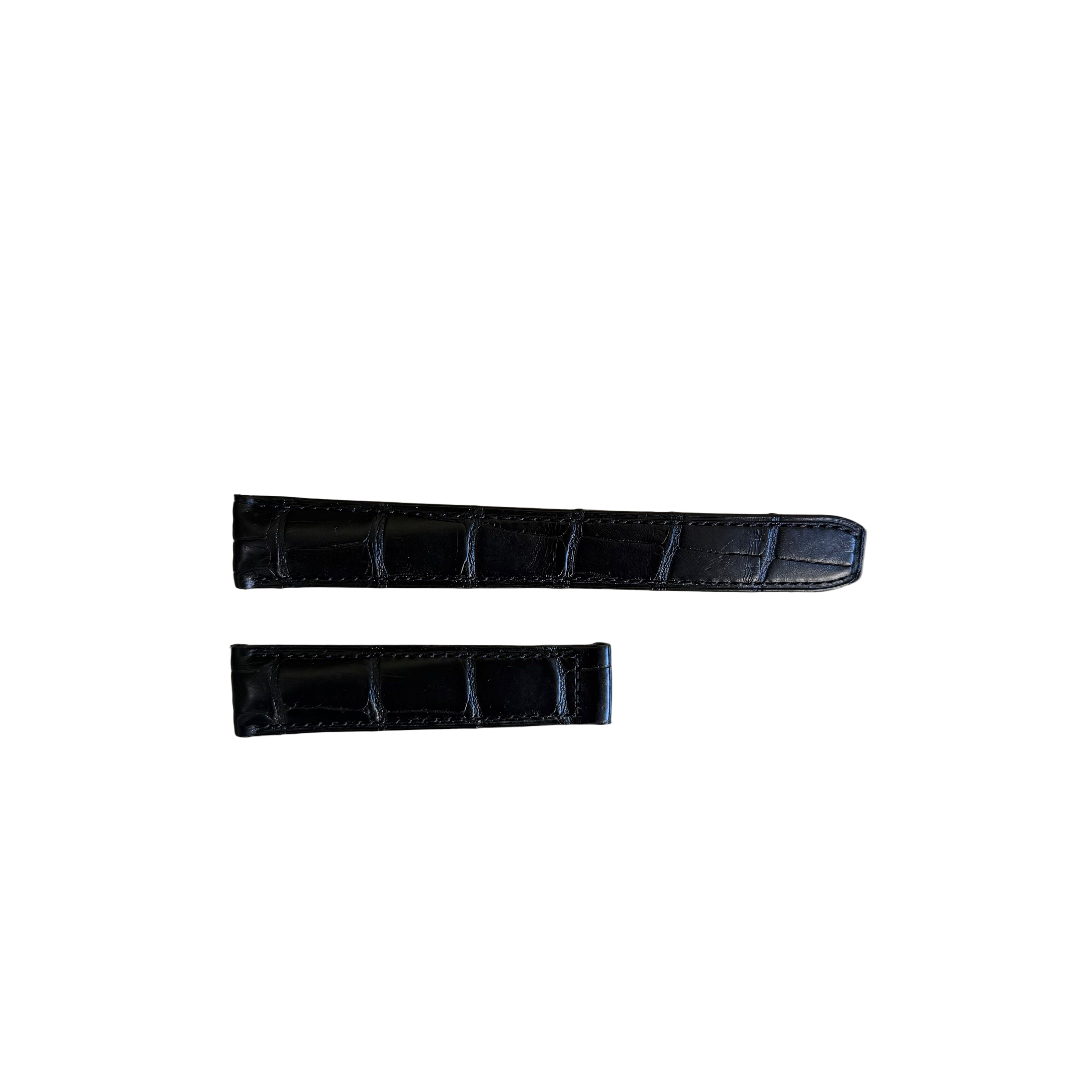 Authentic Baume & Mercier Black Crocodile Watch Strap Band 18mm