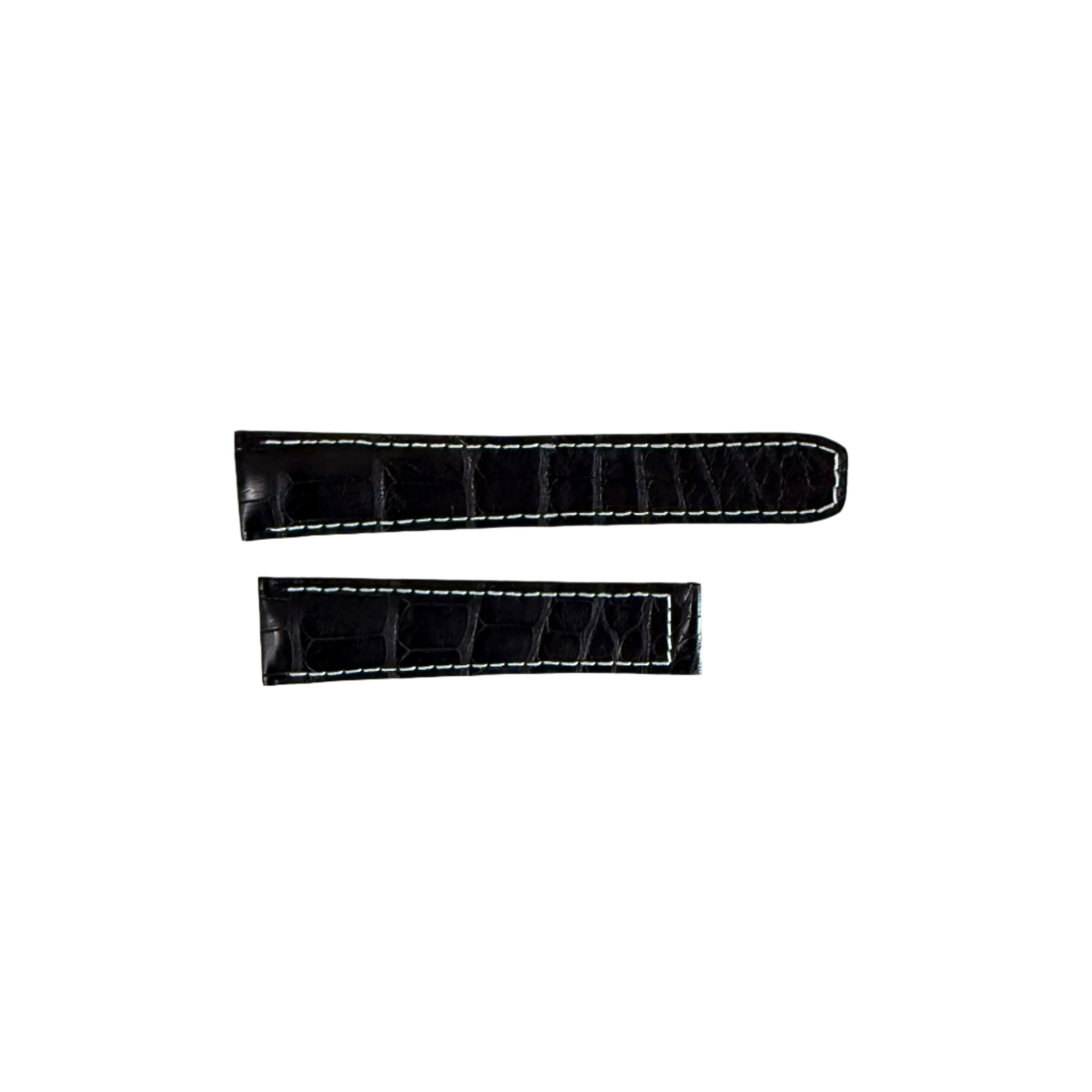Authentic Baume & Mercier Black Crocodile Watch Strap Band 21mm