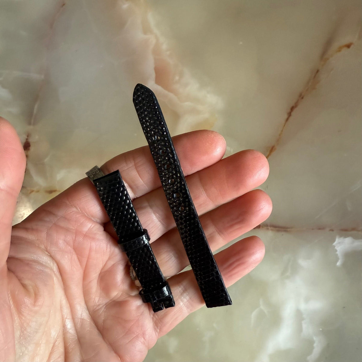 Authentic Baume & Mercier Black Lizard Watch Strap Band 11mm