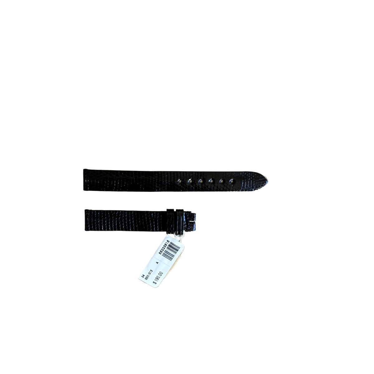 Authentic Baume & Mercier Black Lizard Watch Strap Band 12mm