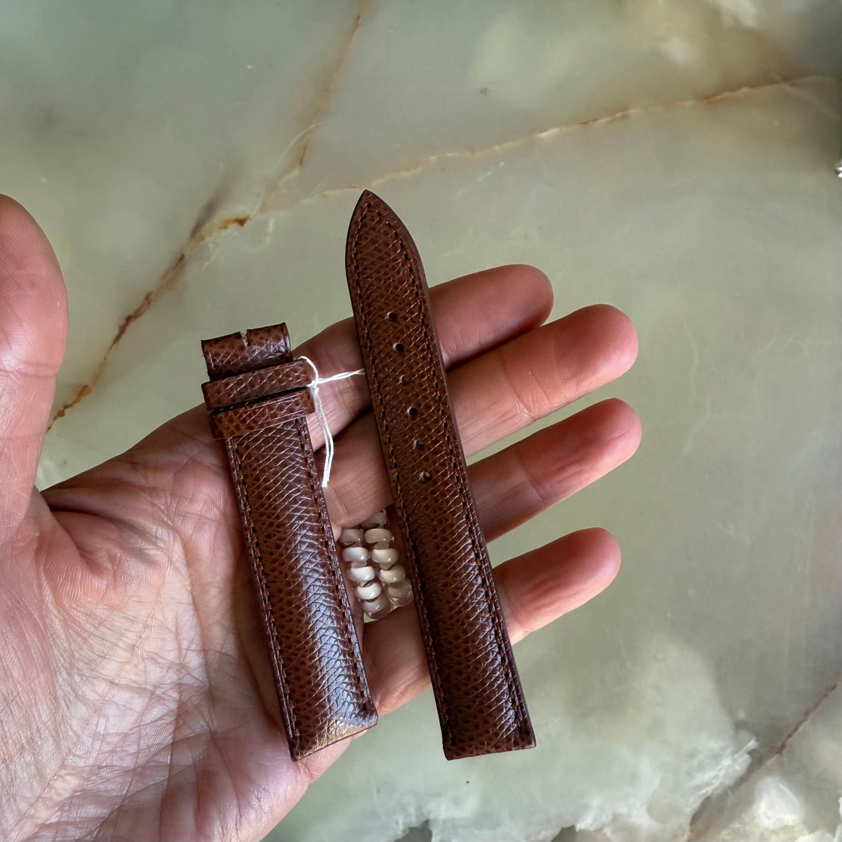 Authentic Baume & Mercier Brown Lizard Watch Strap Band 18mm