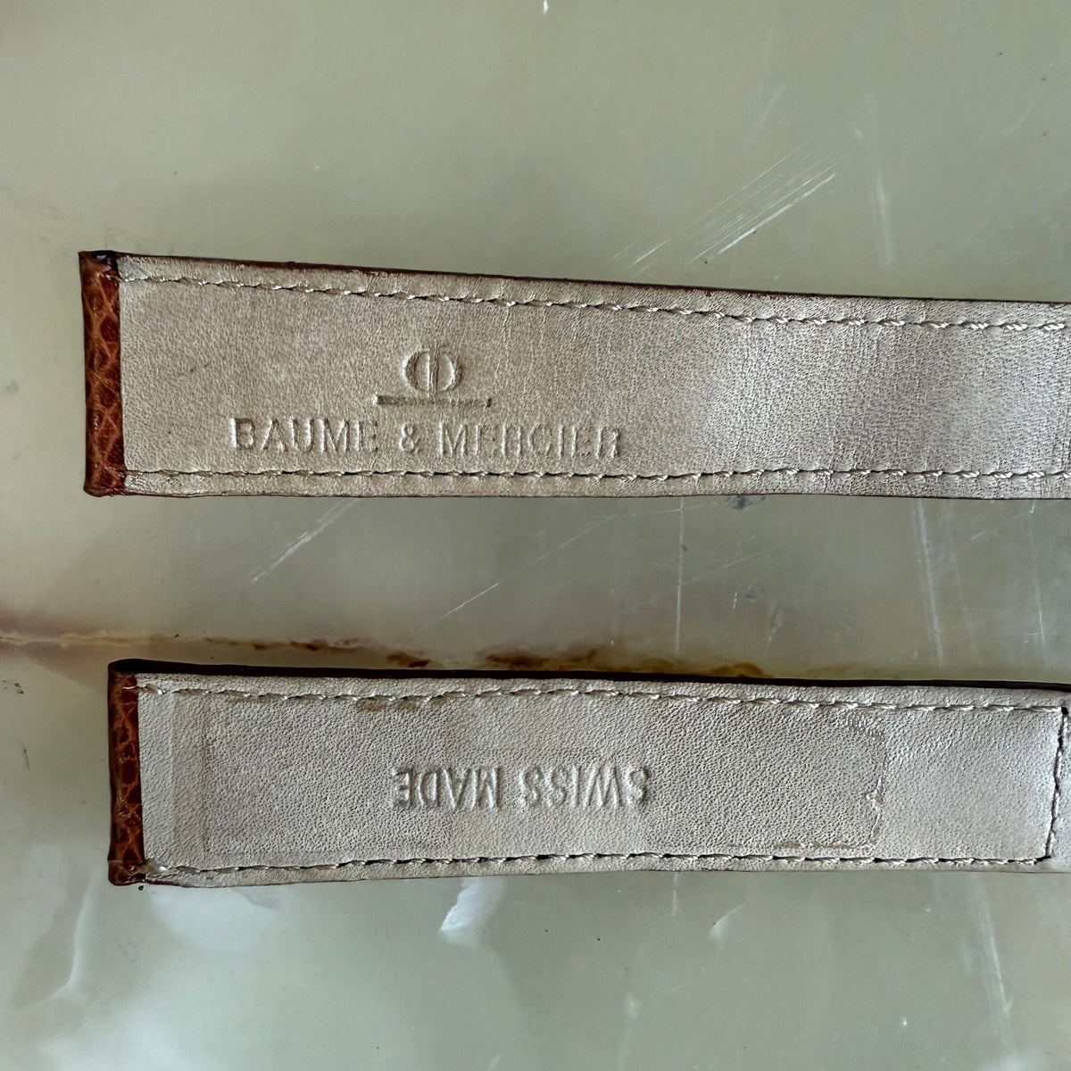 Authentic Baume & Mercier Brown Lizard Watch Strap Band 18mm