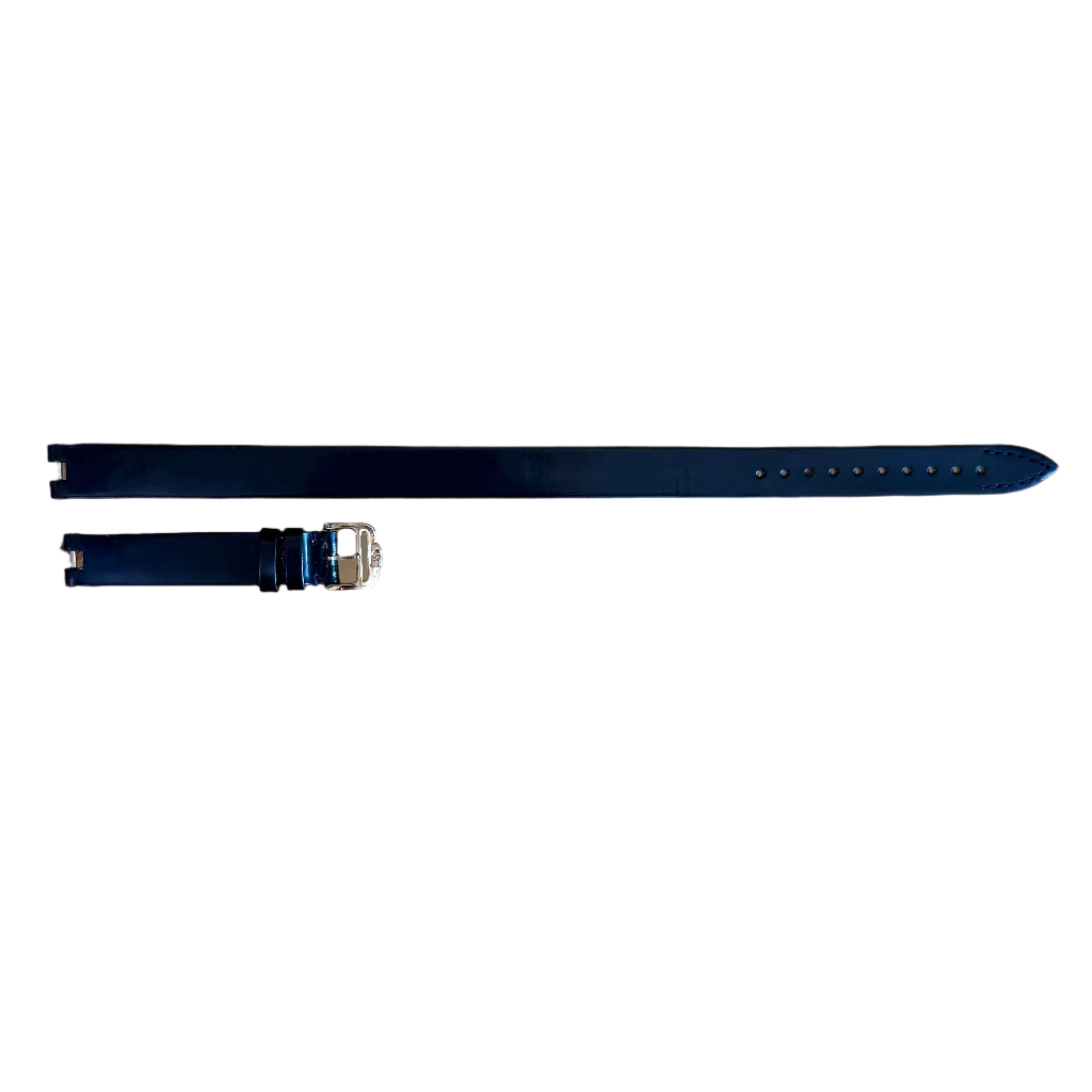 Authentic Baume & Mercier Linea Blue Varnished Wrap Watch Strap Band 14mm