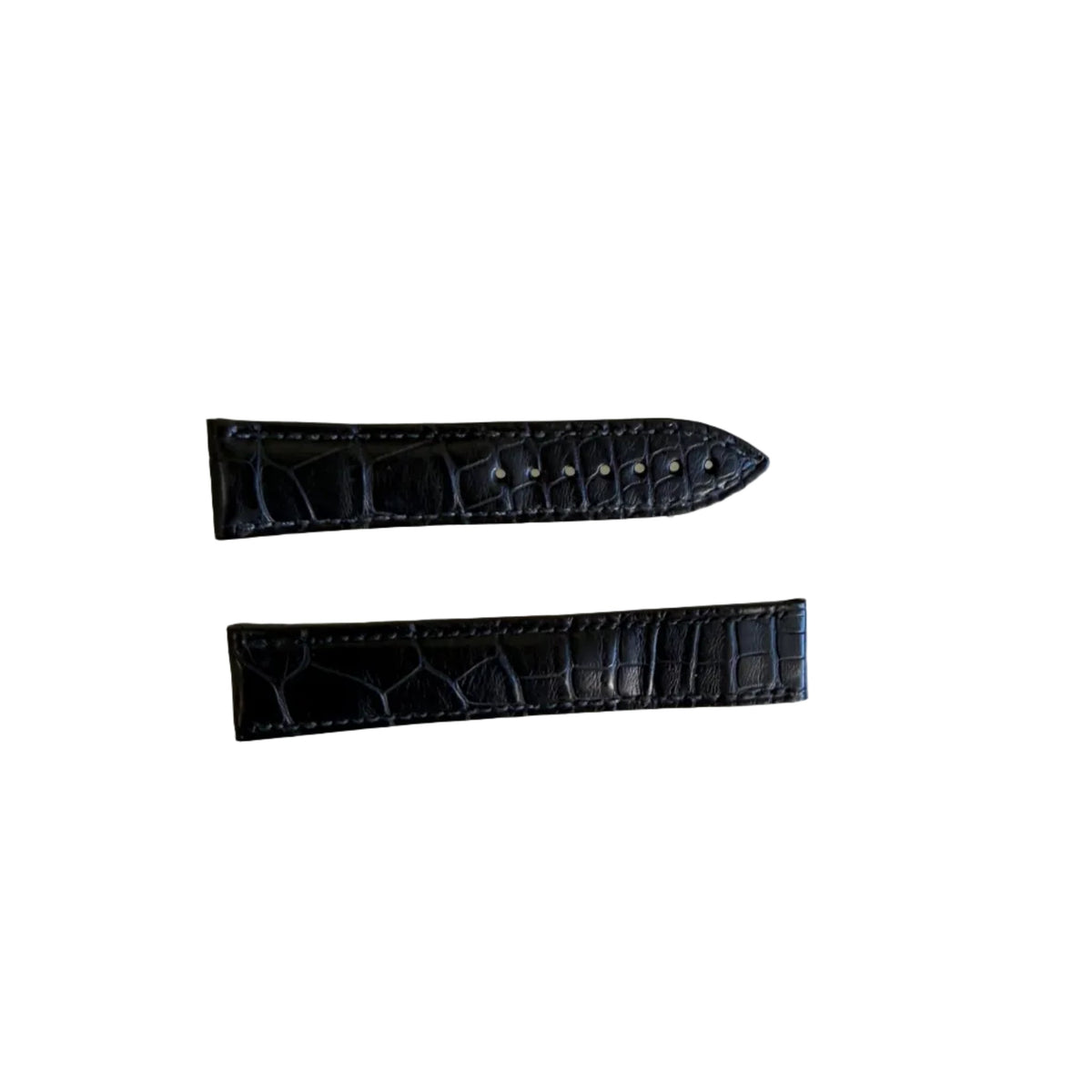 Authentic Blancpain Black Alligator Rubber Watch Band Strap 18.5mm
