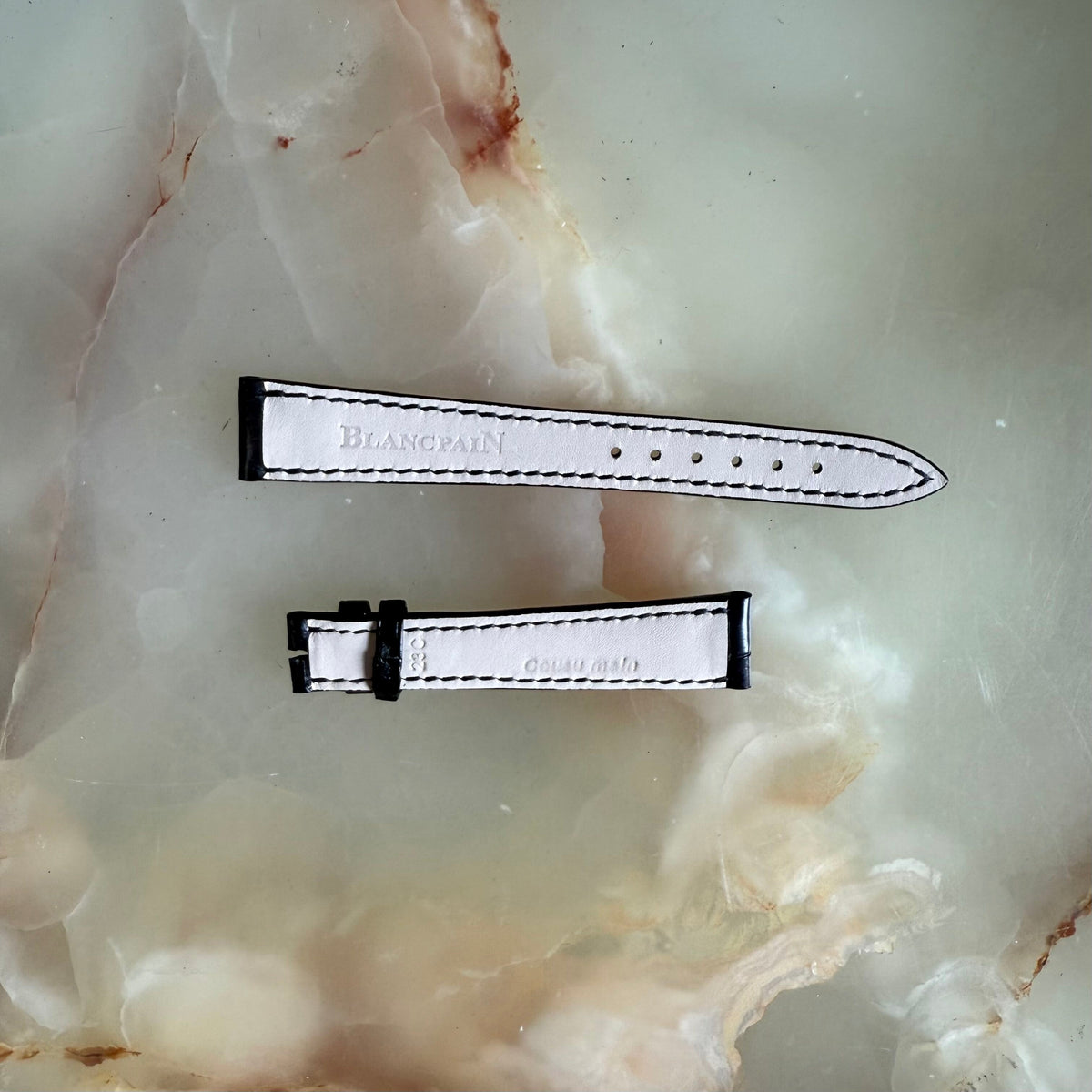 Authentic Blancpain Black Alligator Watch Strap Band 15mm