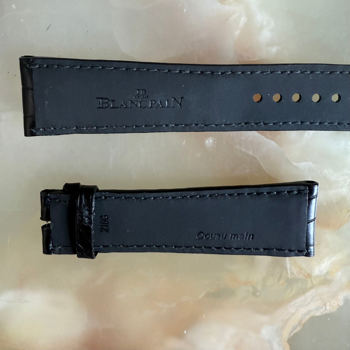 Authentic Blancpain Black Crocodile Watch Strap Band 23mm