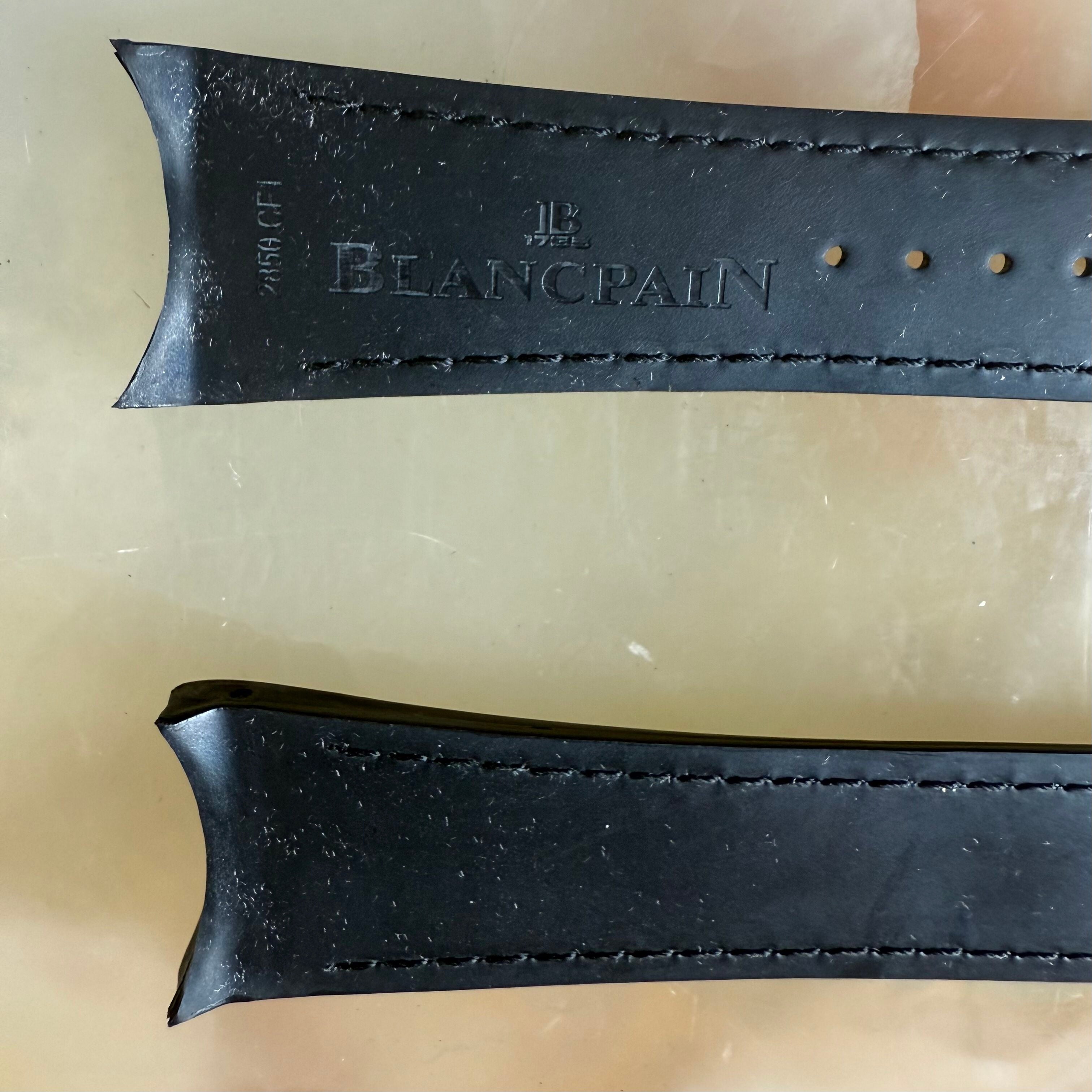 Authentic Blancpain Black Rubber Watch Strap Band 22mm 2850 CF1