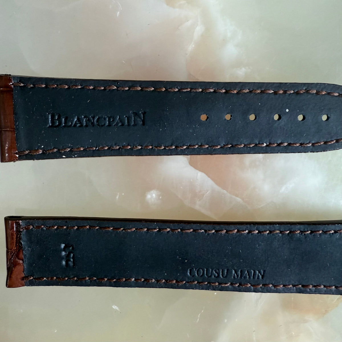 Authentic Blancpain Brown Alligator Watch Strap Band 18mm