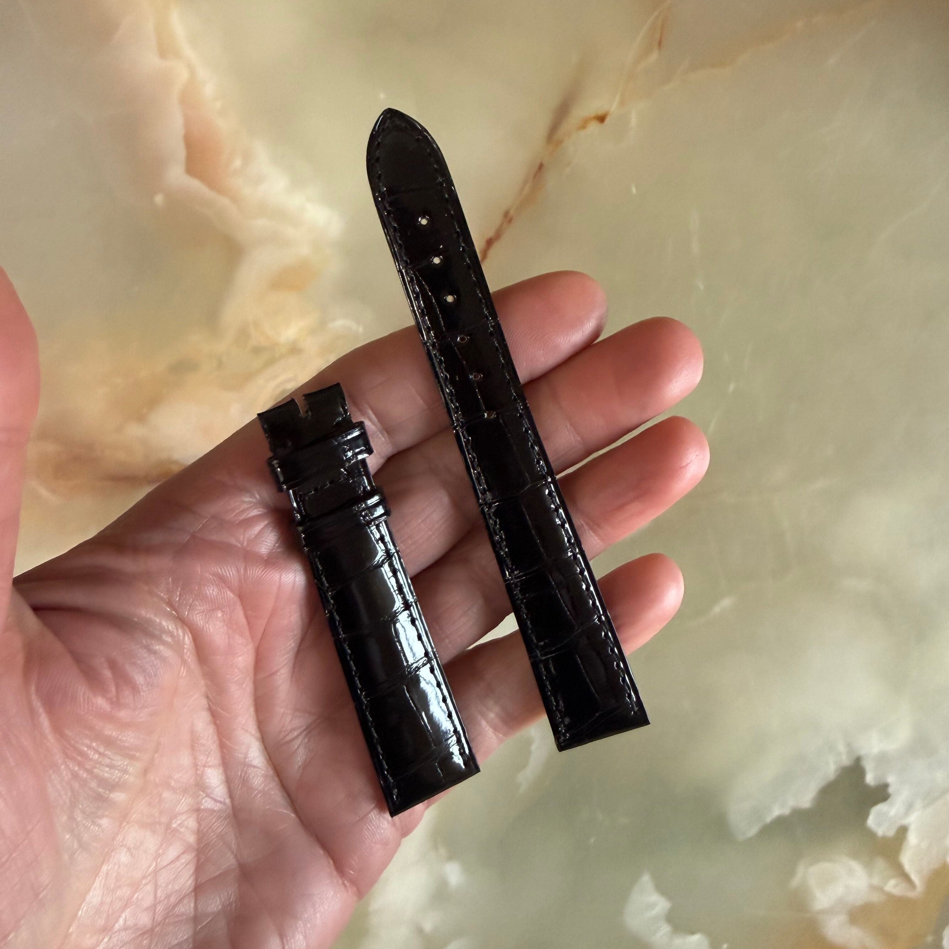 Authentic Breguet Black Alligator Shiny Watch Band Strap 17mm