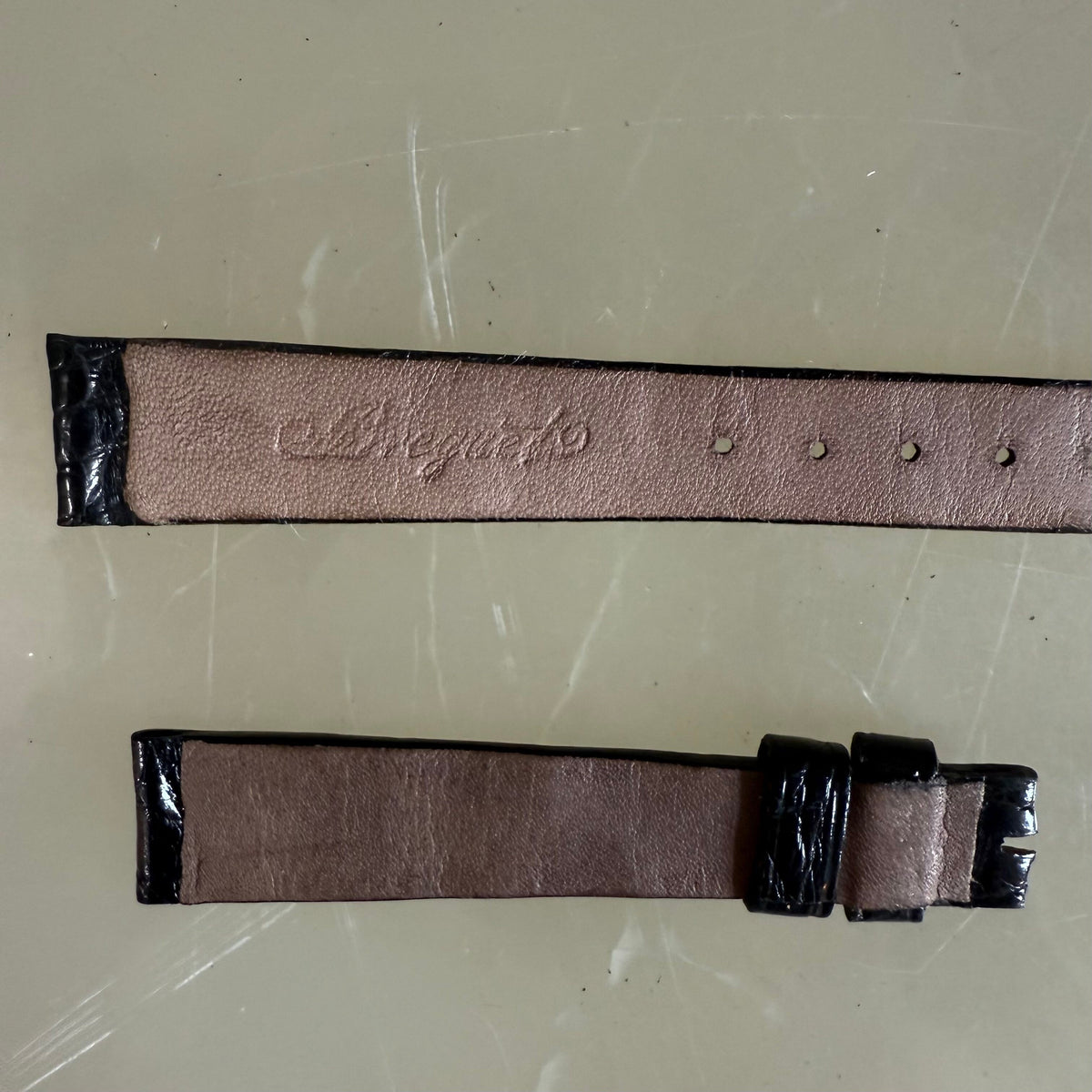 Authentic Breguet Black Crocodile Watch Strap Band 12mm