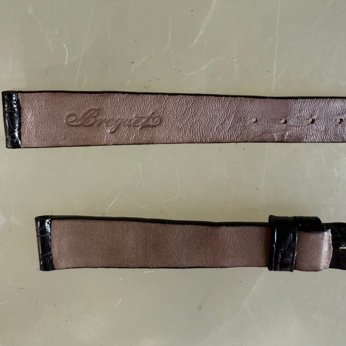 Authentic Breguet Black Crocodile Watch Strap Band 12mm