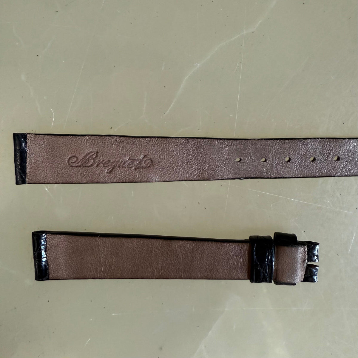 Authentic Breguet Black Crocodile Watch Strap Band 12mm