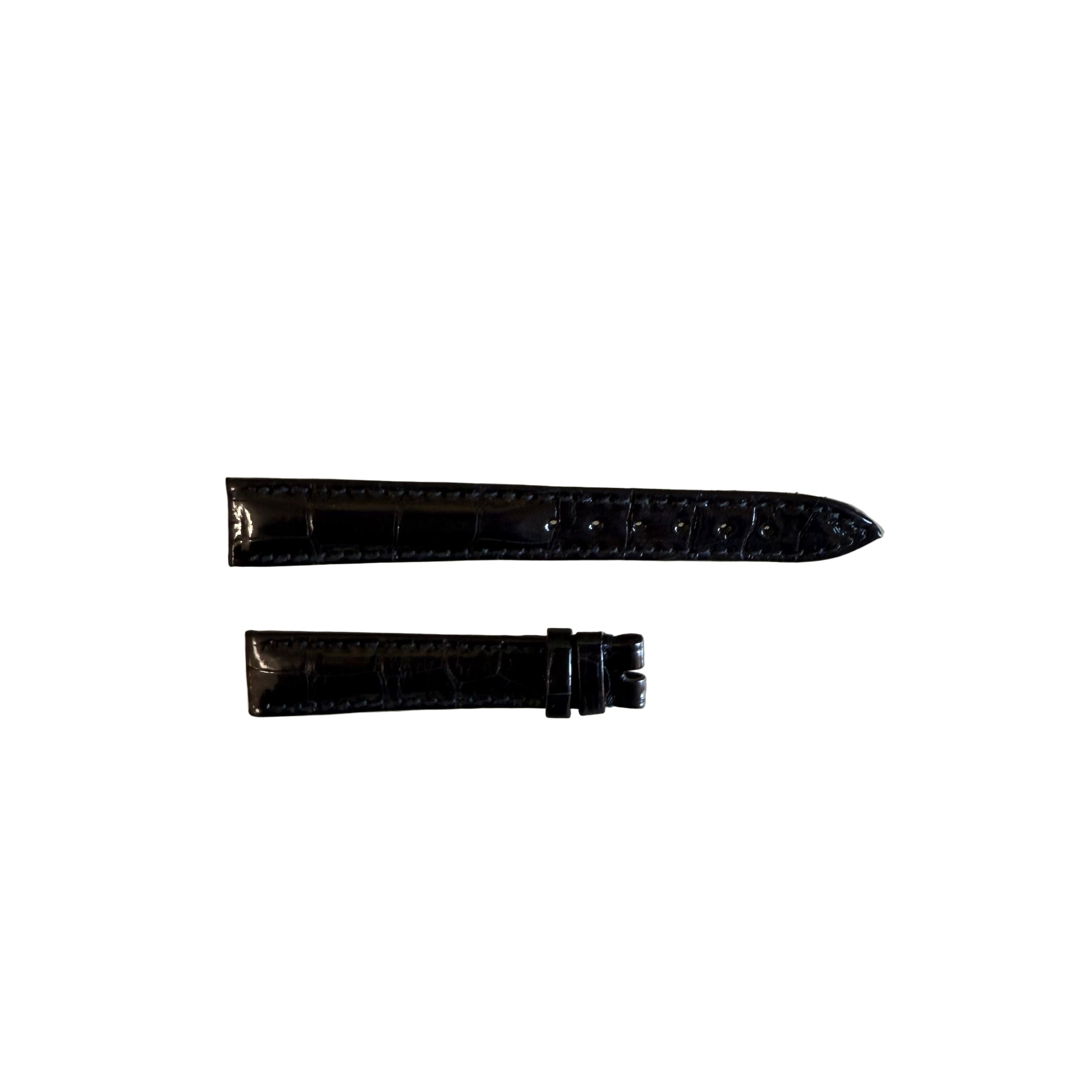 Authentic Breguet Black Crocodile Watch Strap Band 14.5mm Padded & Stitched