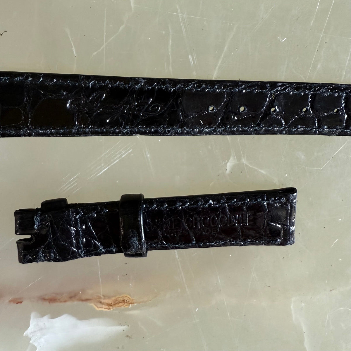 Authentic Breguet Black Crocodile Watch Strap Band 14mm