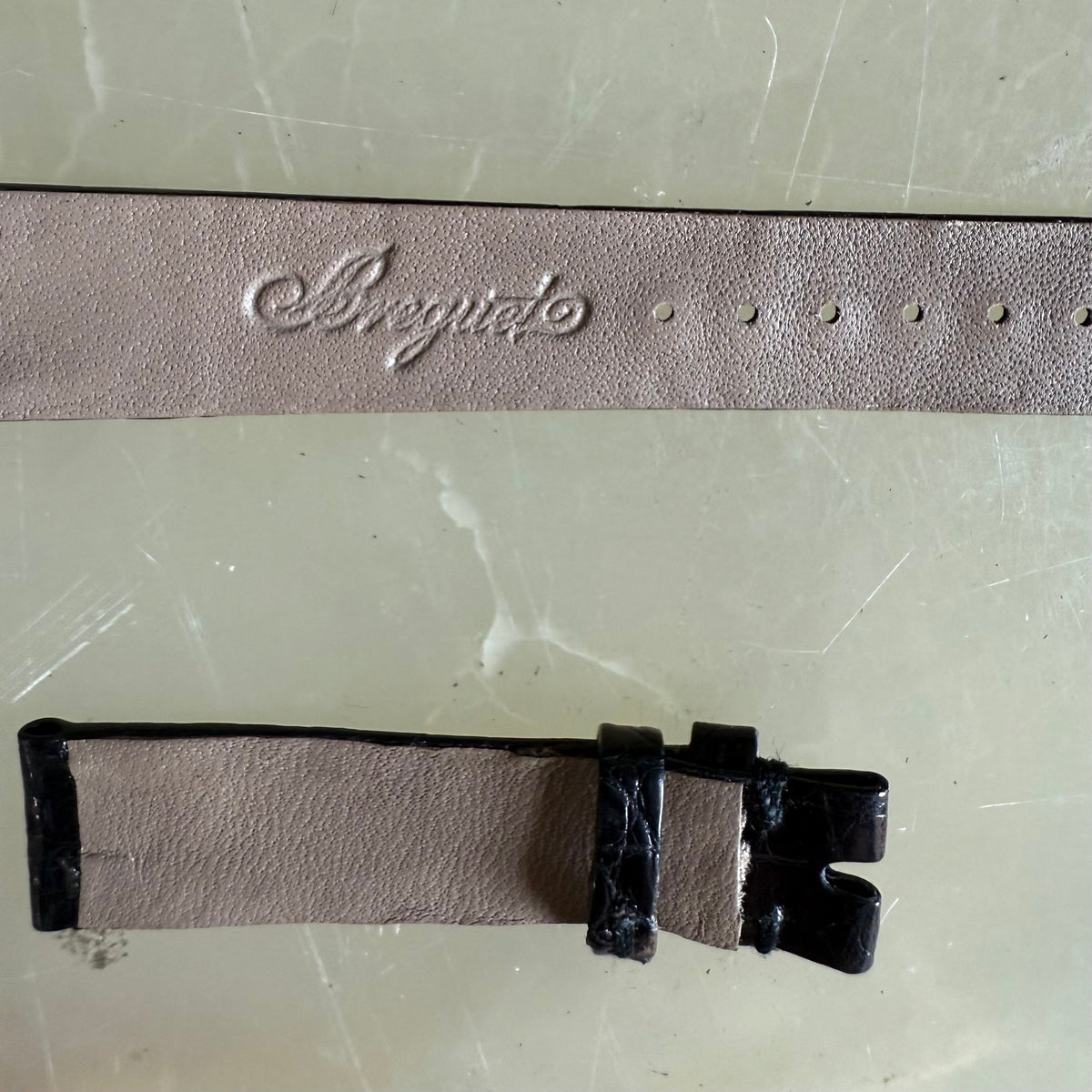 Authentic Breguet Black Crocodile Watch Strap Band 14mm