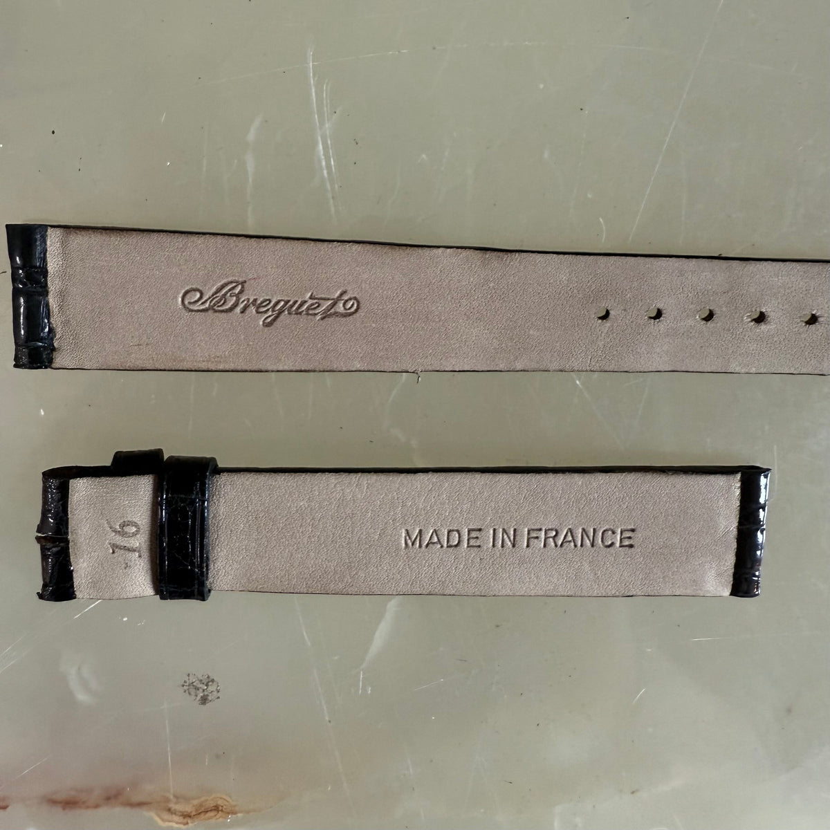 Authentic Breguet Black Crocodile Watch Strap Band 16mm