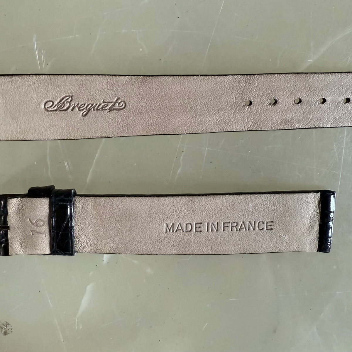 Authentic Breguet Black Crocodile Watch Strap Band 16mm