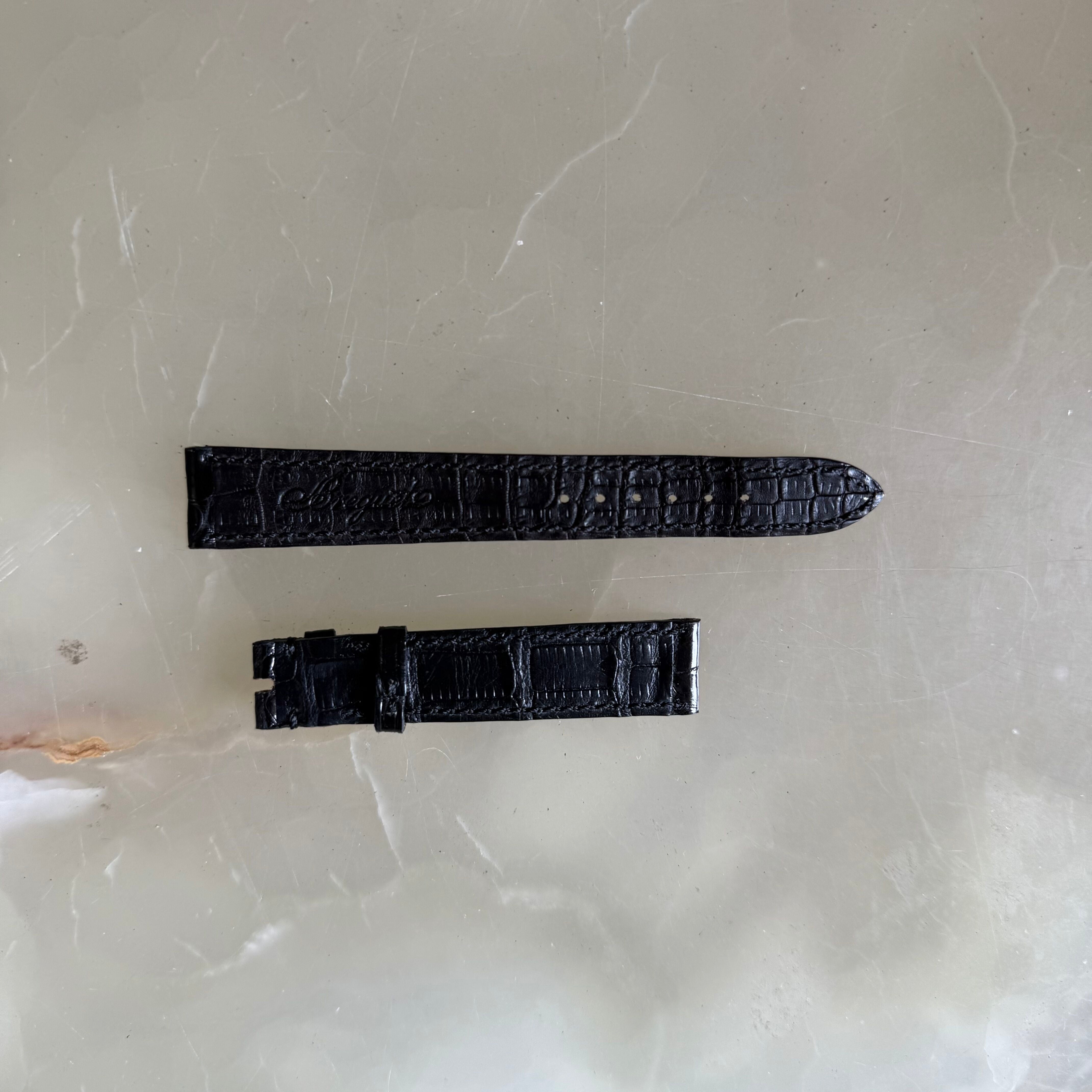 Authentic Breguet Black Crocodile Watch Strap Band 16mm