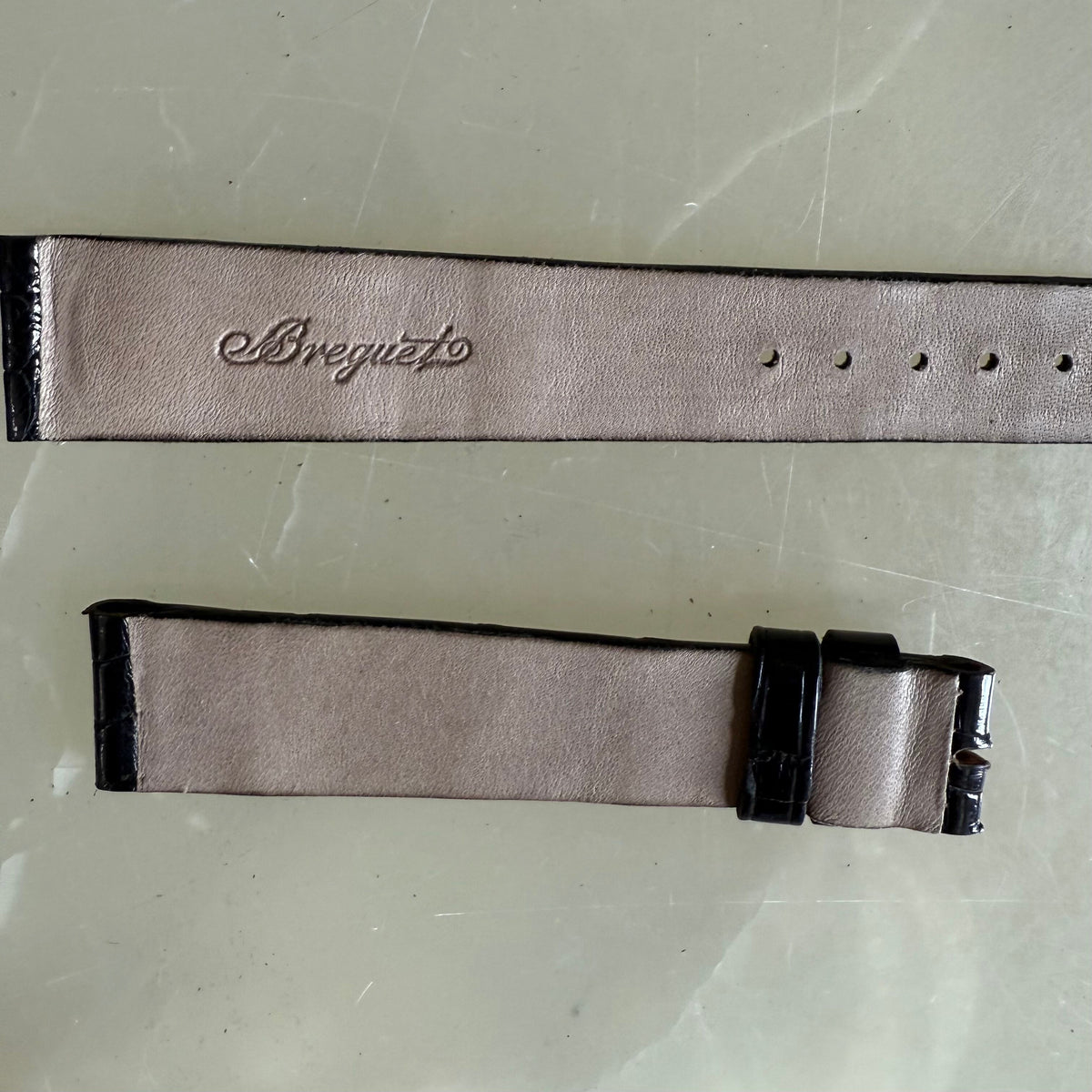 Authentic Breguet Black Crocodile Watch Strap Band 16mm