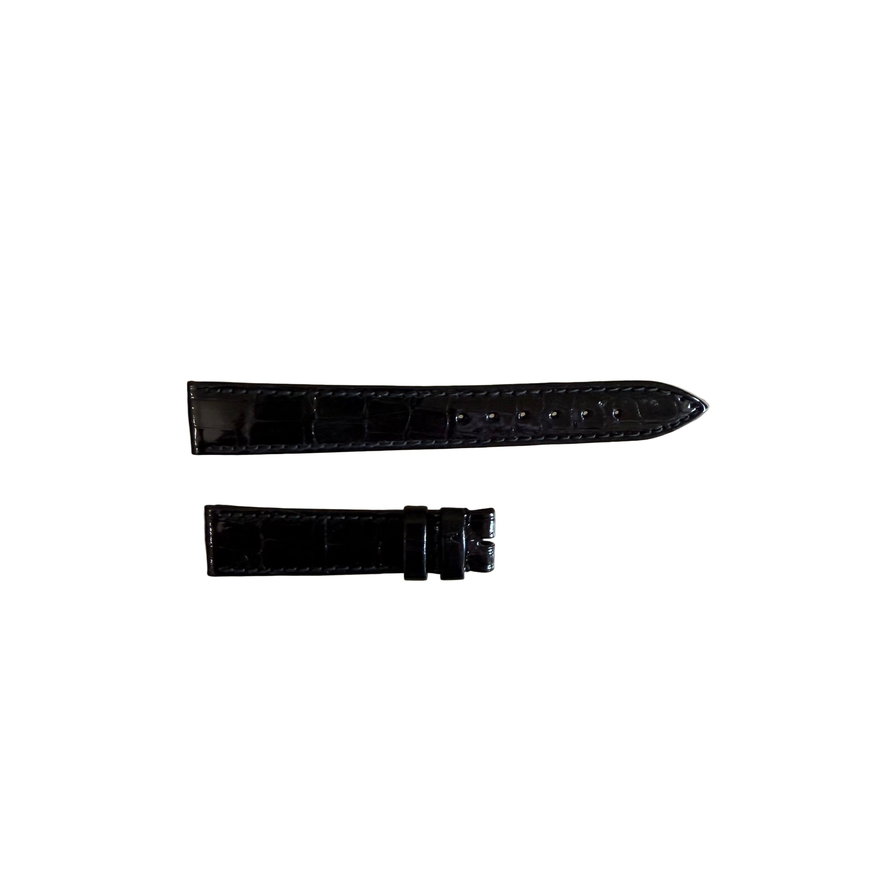 Authentic Breguet Black Crocodile Watch Strap Band 16mm Stitched