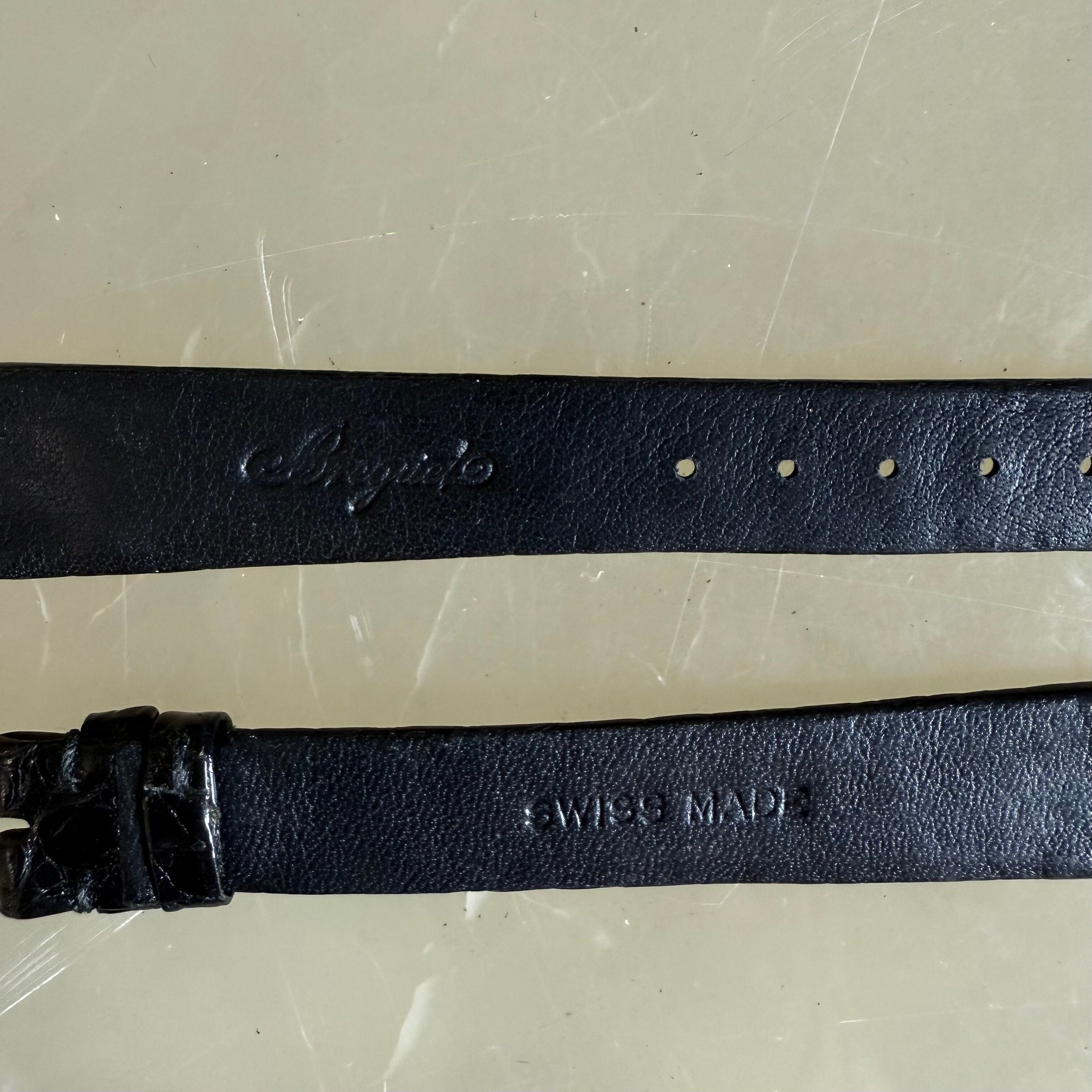 Authentic Breguet Black Crocodile Watch Strap Band 17.5mm