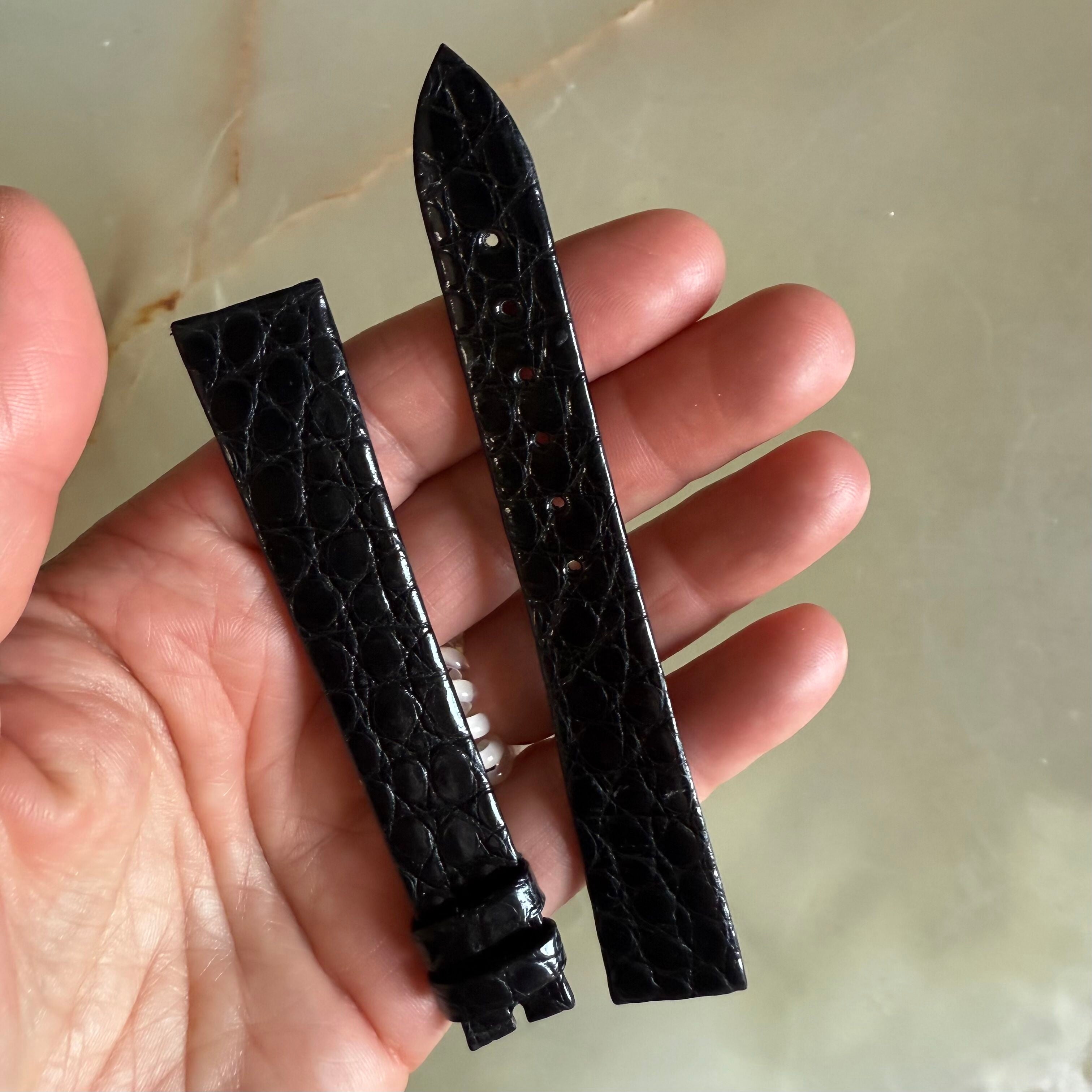Authentic Breguet Black Crocodile Watch Strap Band 17.5mm