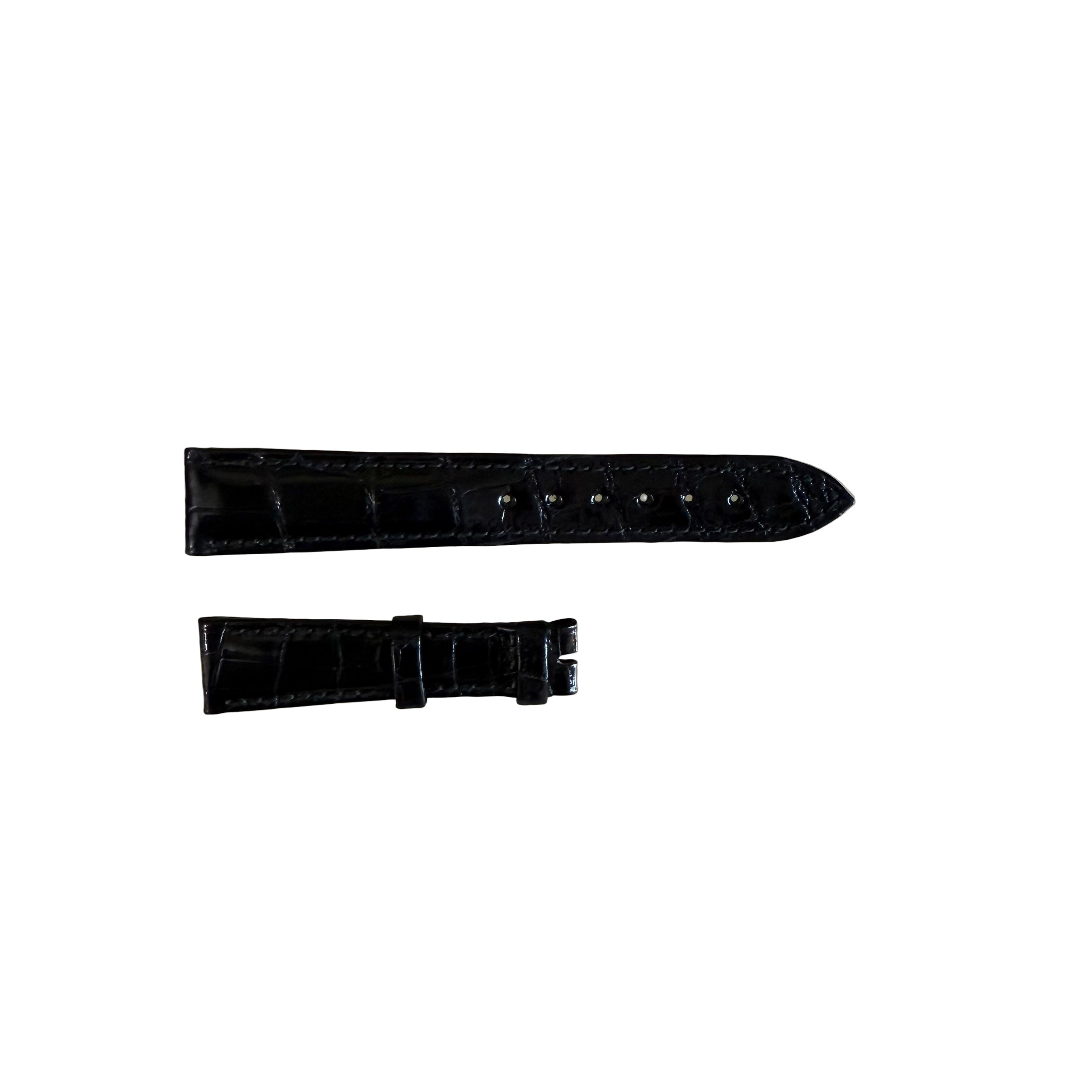Authentic Breguet Black Crocodile Watch Strap Band 17mm Padded & Stitched