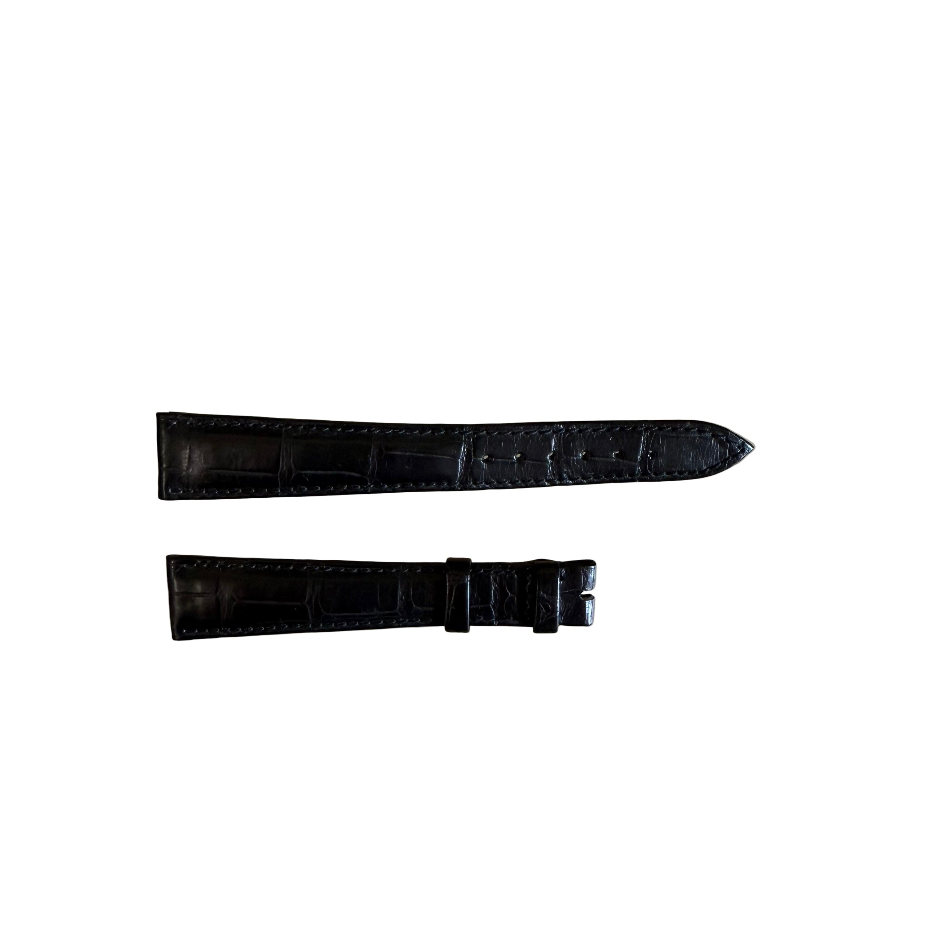 Authentic Breguet Black Crocodile Watch Strap Band 18.5mm Padded & Stitched