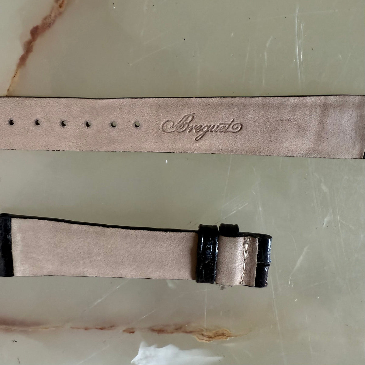 Authentic Breguet Black Crocodile Watch Strap Band 18mm