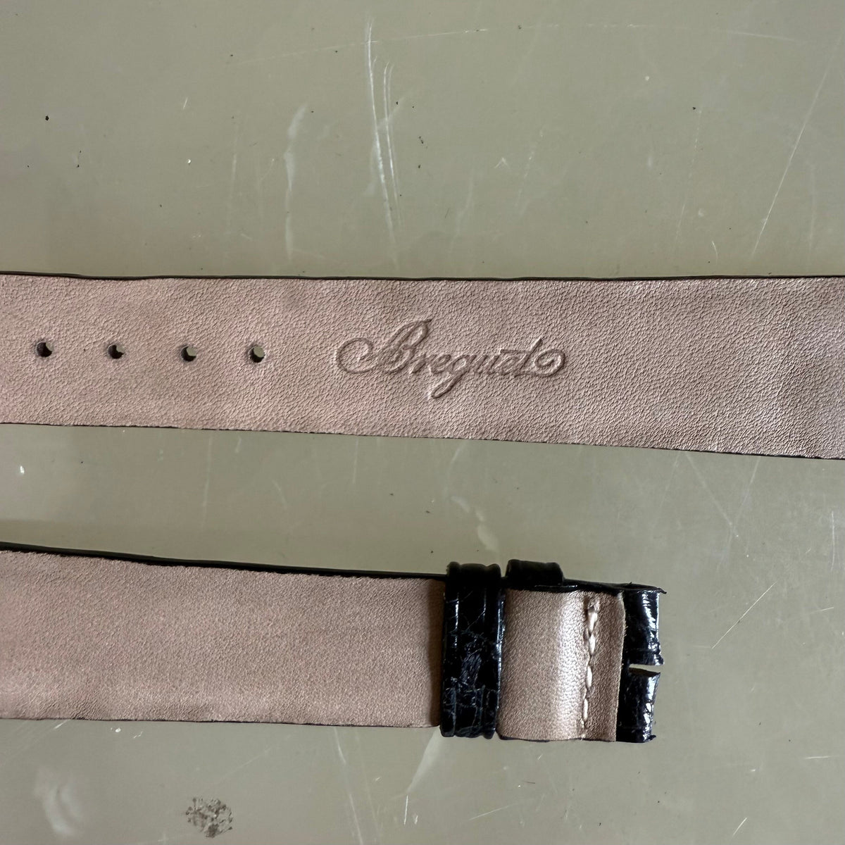Authentic Breguet Black Crocodile Watch Strap Band 18mm