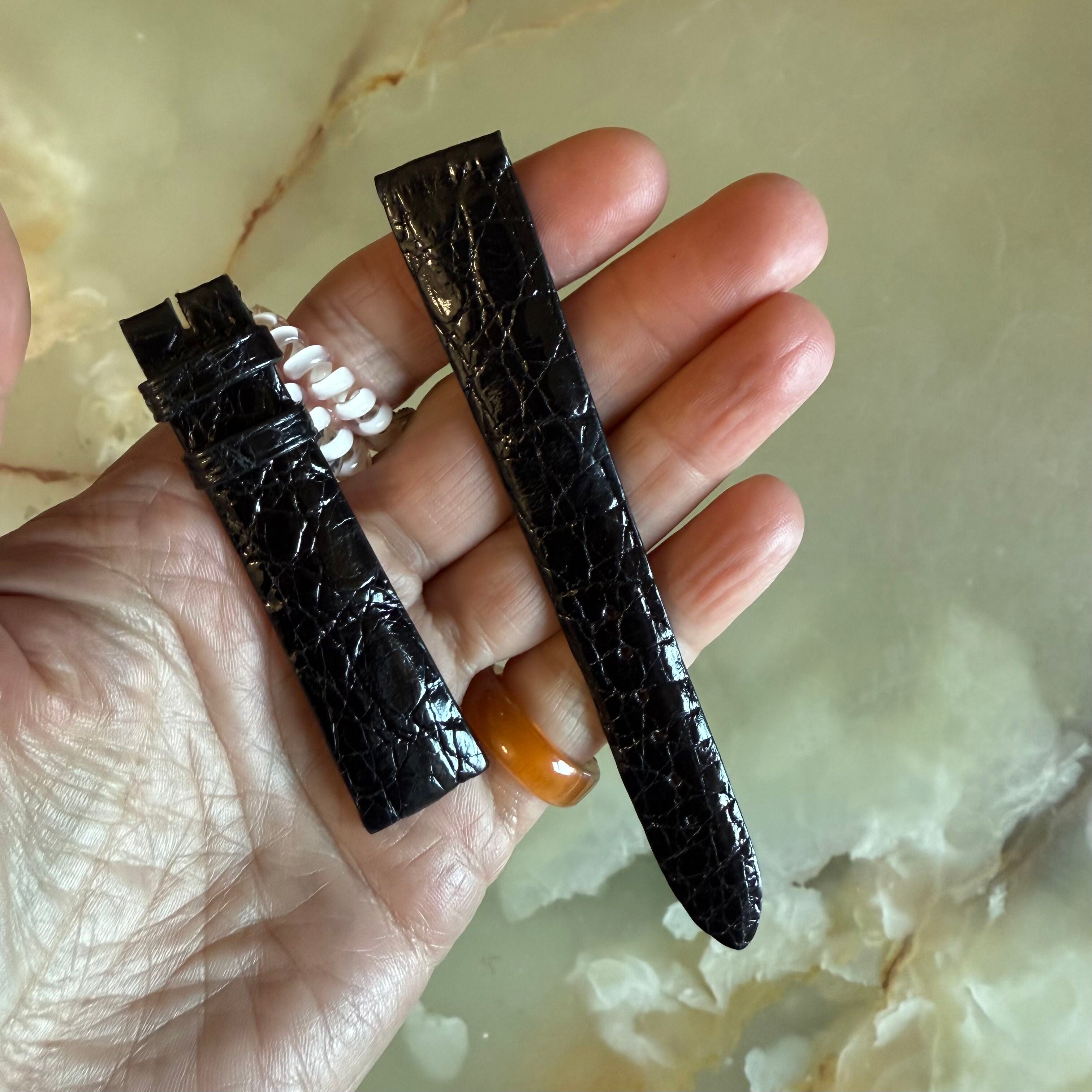 Authentic Breguet Black Crocodile Watch Strap Band 17.5mm