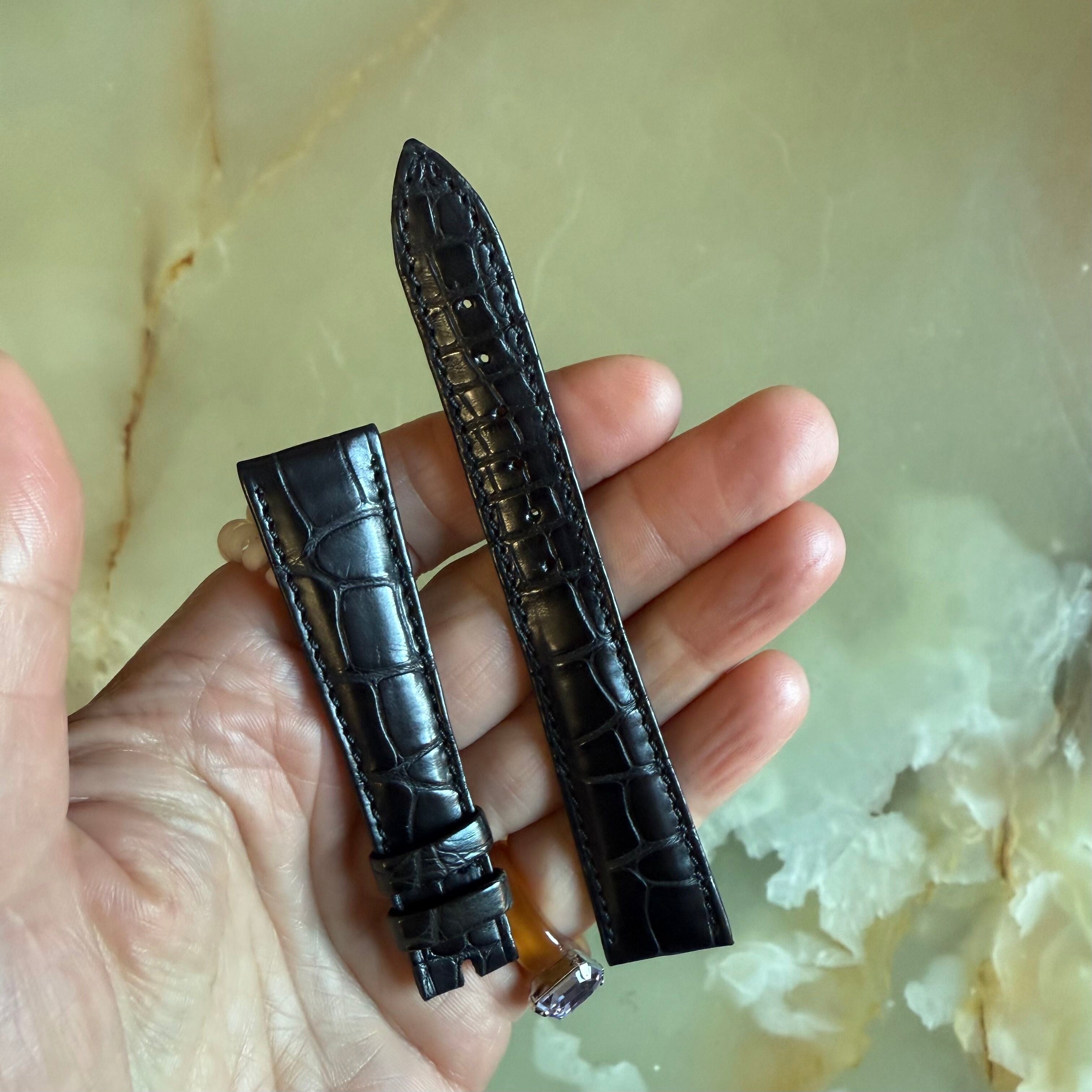 Authentic Breguet Black Crocodile Watch Strap Band 18mm