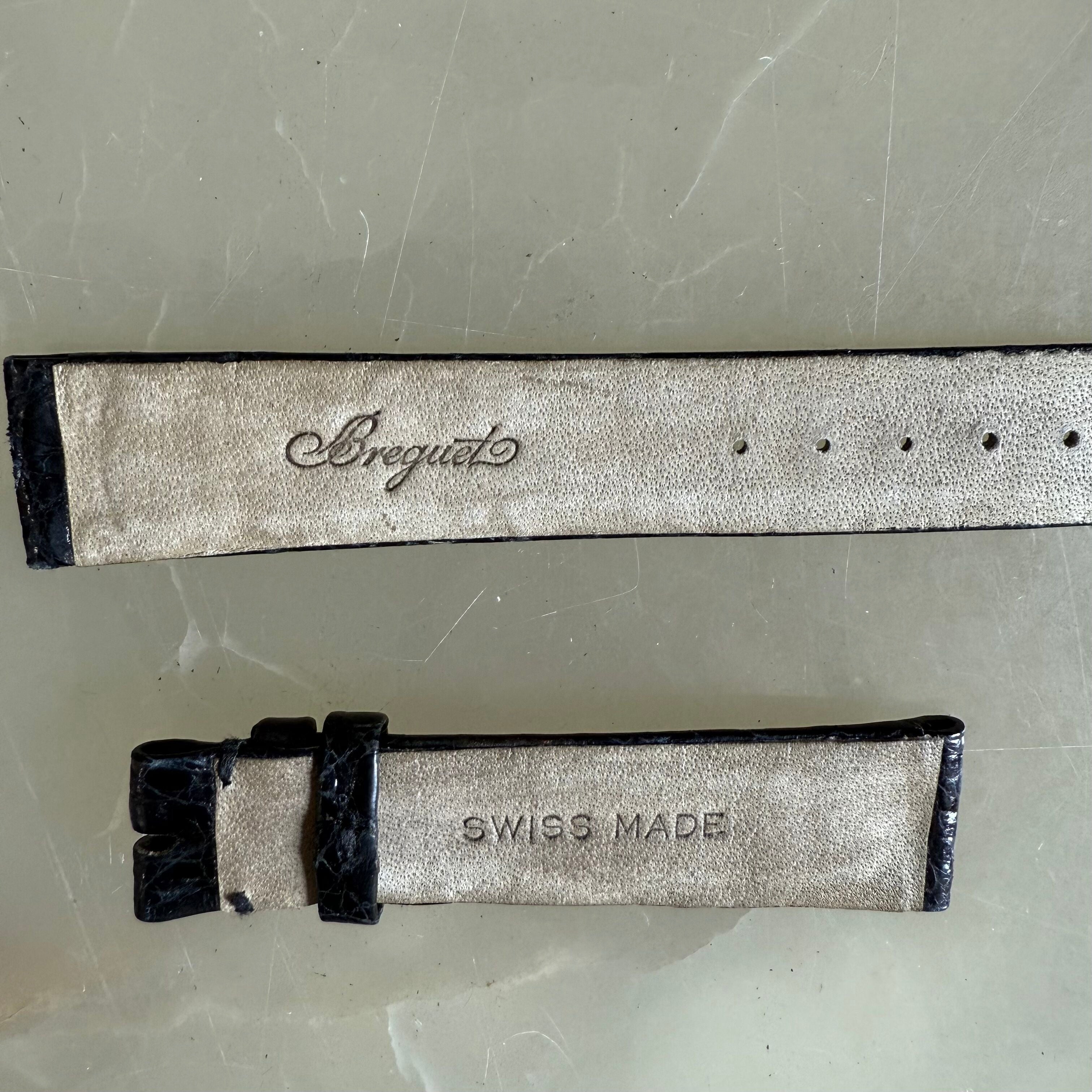 Authentic Breguet Black Crocodile Watch Strap Band 18mm