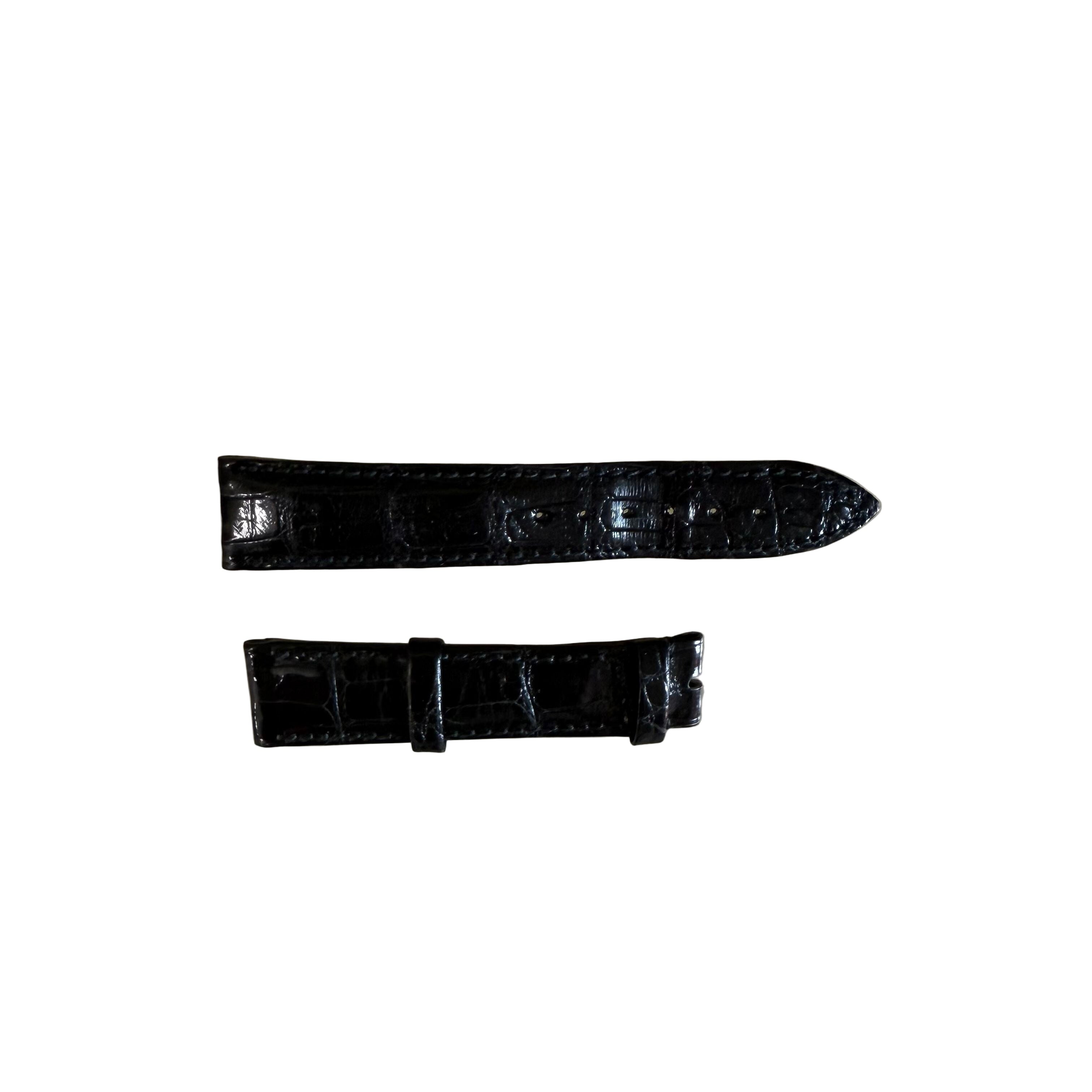 Authentic Breguet Black Crocodile Watch Strap Band 18mm Padded & Stitched