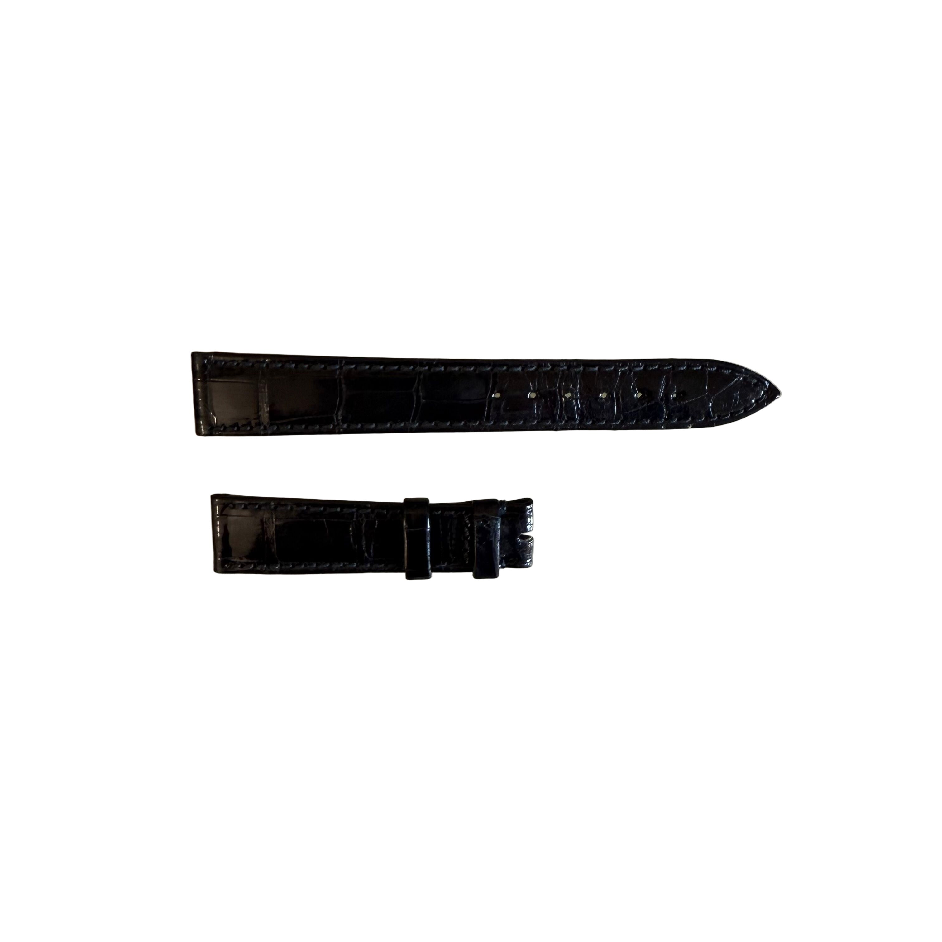 Authentic Breguet Black Crocodile Watch Strap Band Stitched 16mm