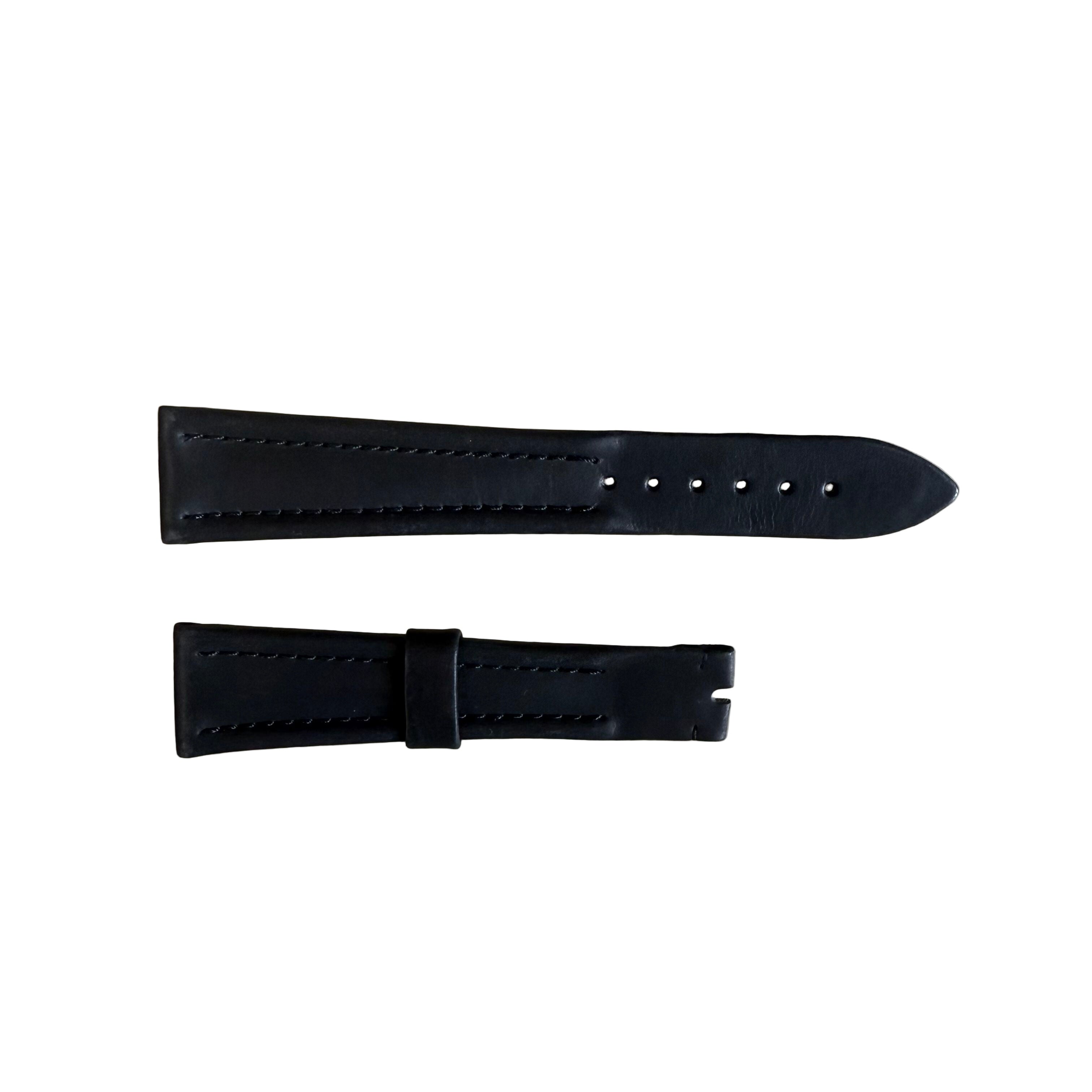 Authentic Breguet Black Genuine Leather Watch Strap Band 22mm