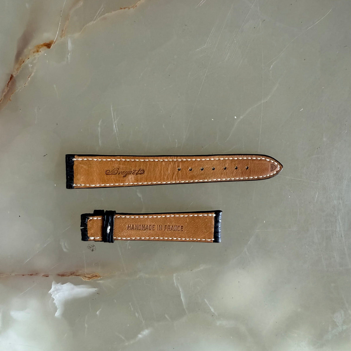 Authentic Breguet Black Shark Watch Strap Band 18mm Padded & Stitched