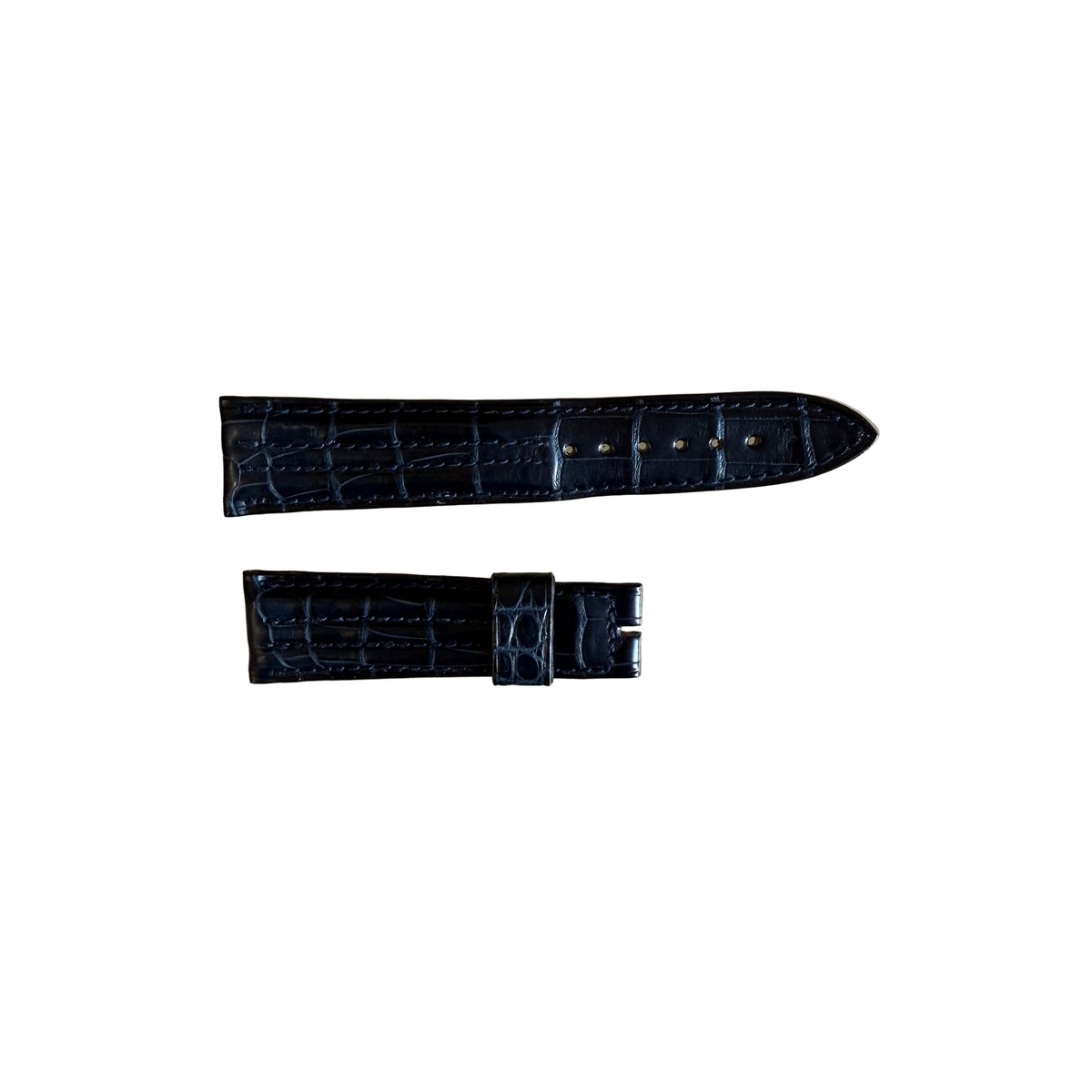 Authentic Breguet Blue Crocodile Watch Strap Band 19mm Padded & Stitched