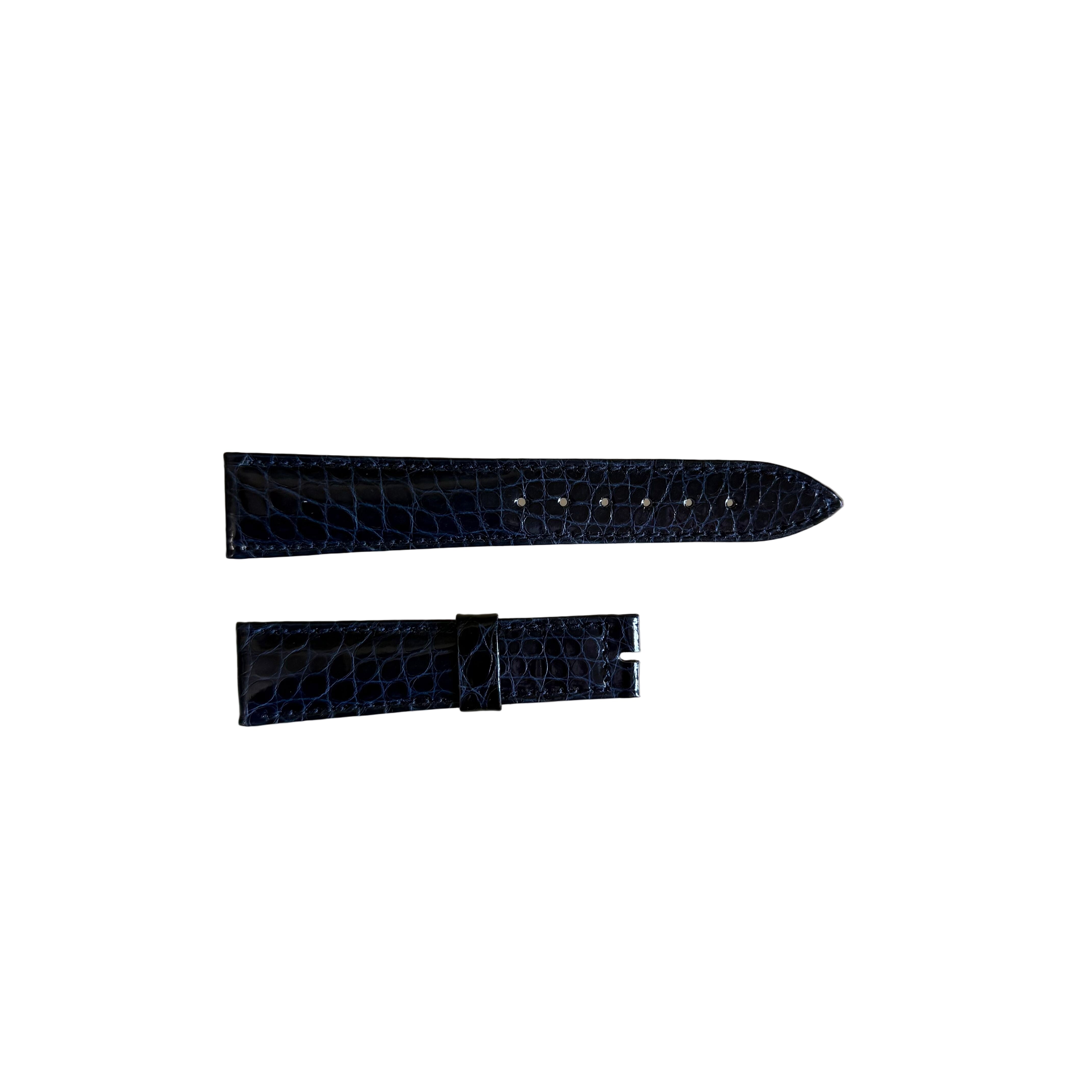Authentic Breguet Blue Crocodile Watch Strap Band 19mm Padded & Stitched