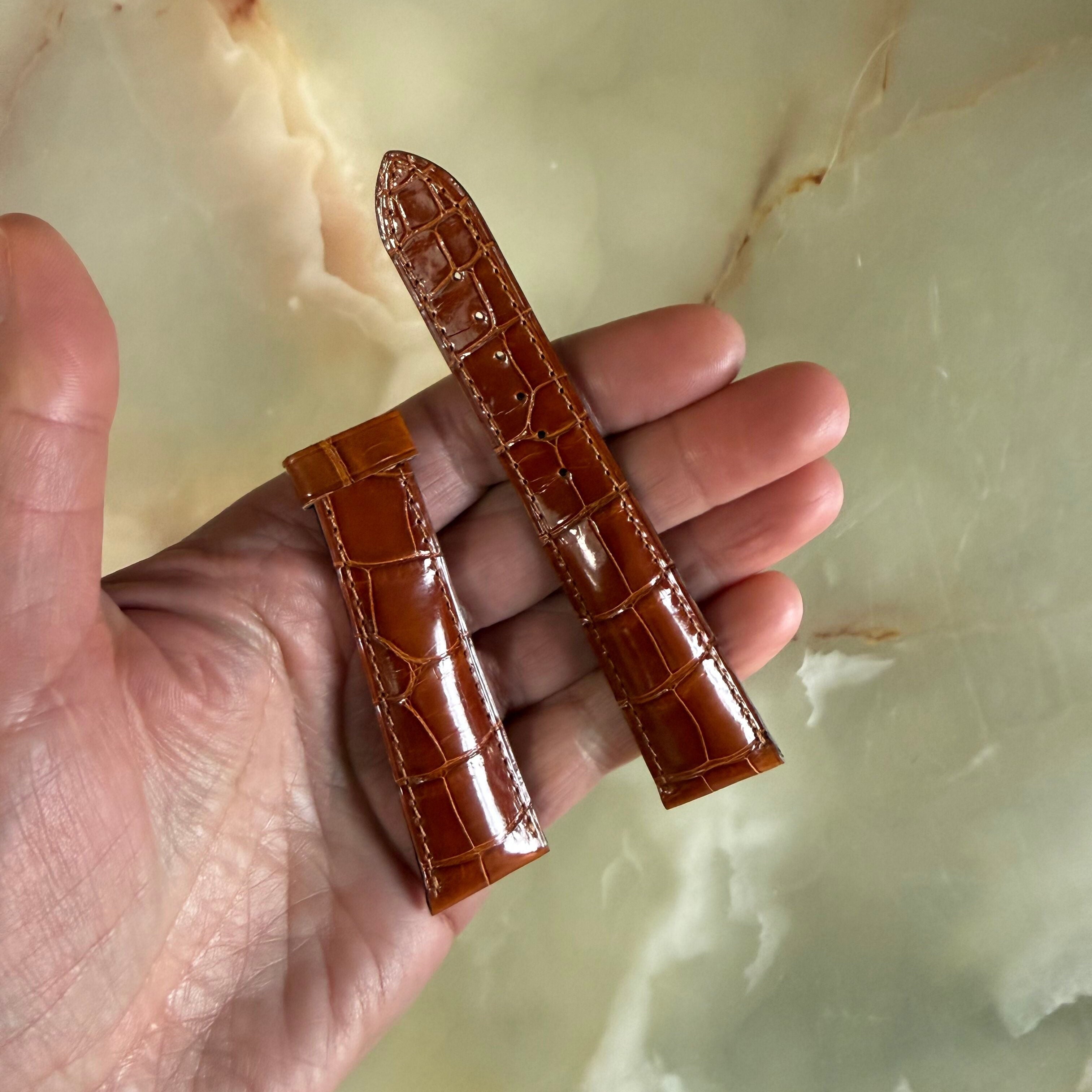 Authentic Breguet Brown Alligator Shiny Padded Watch Band Strap 21mm