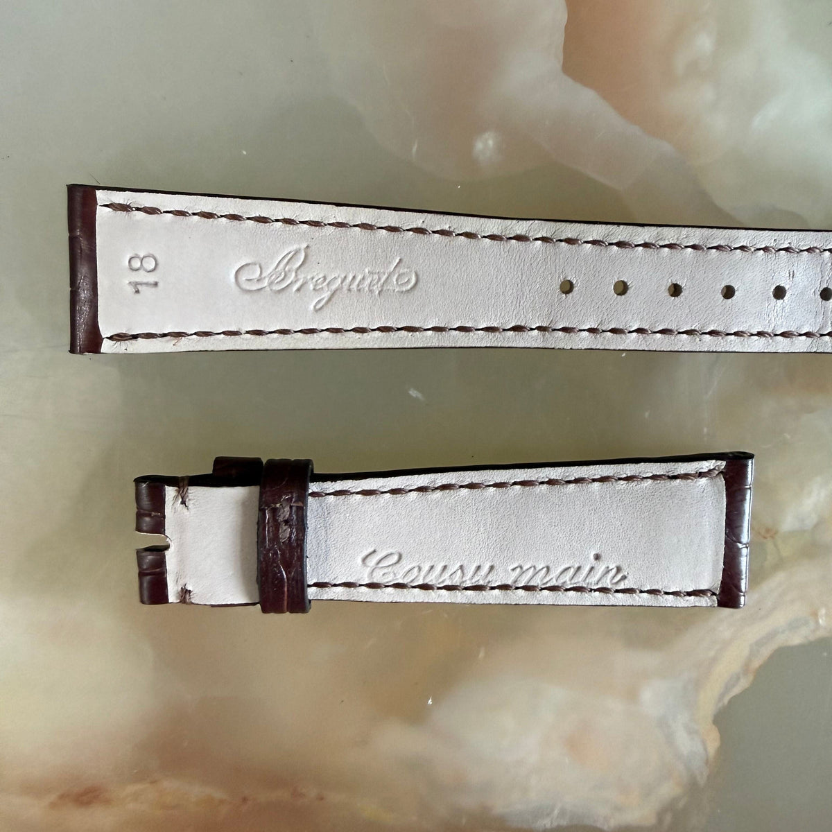 Authentic Breguet Brown Alligator Watch Band Strap 18mm