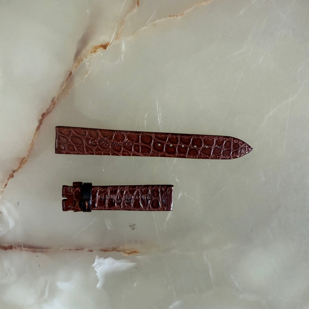 Authentic Breguet Brown Alligator Watch Strap Band 16mm Stitched