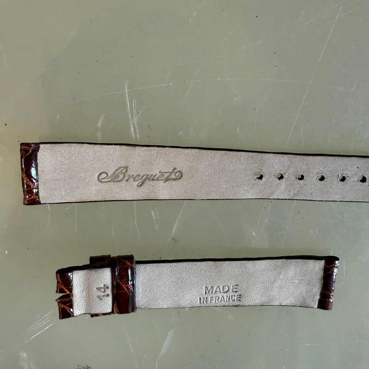 Authentic Breguet Brown Crocodile Watch Strap Band 14mm