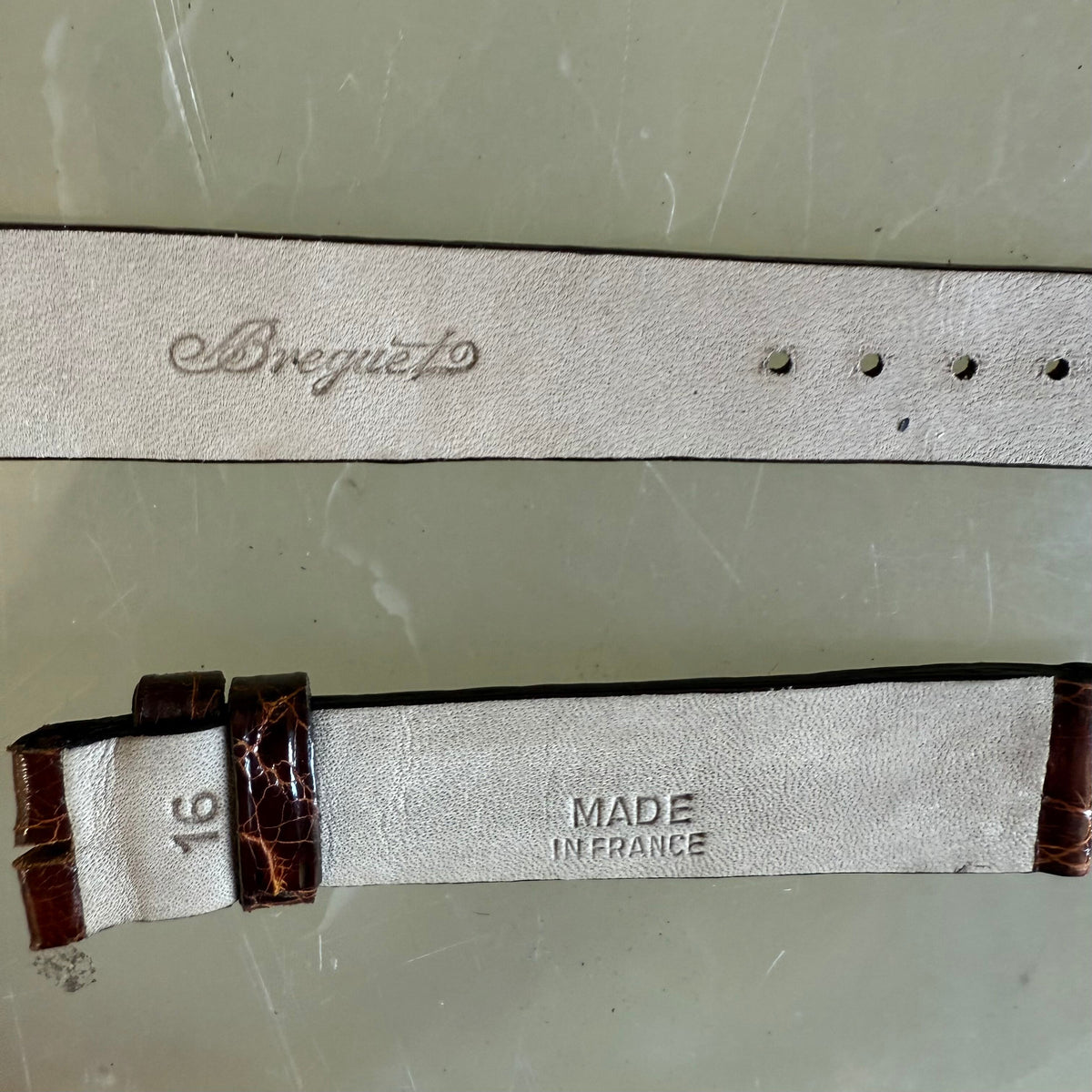 Authentic Breguet Brown Crocodile Watch Strap Band 16mm