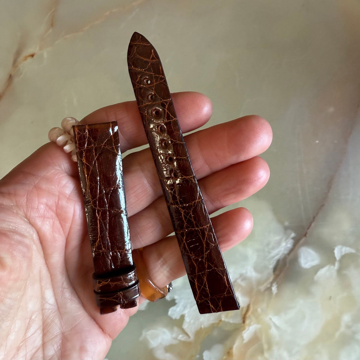 Authentic Breguet Brown Crocodile Watch Strap Band 16mm