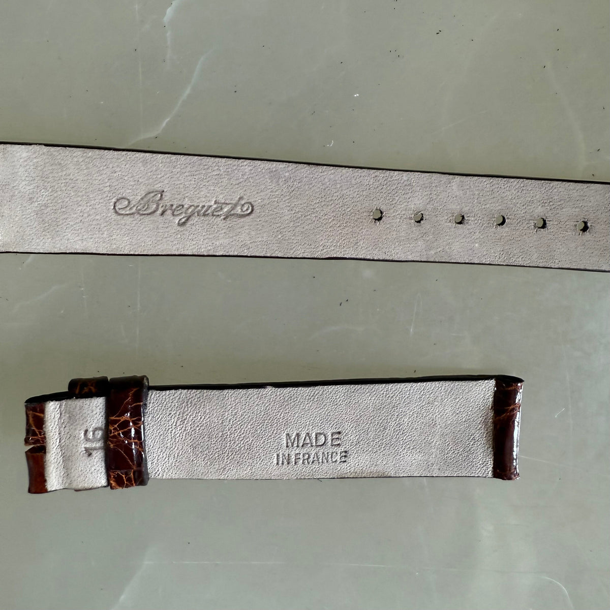 Authentic Breguet Brown Crocodile Watch Strap Band 16mm